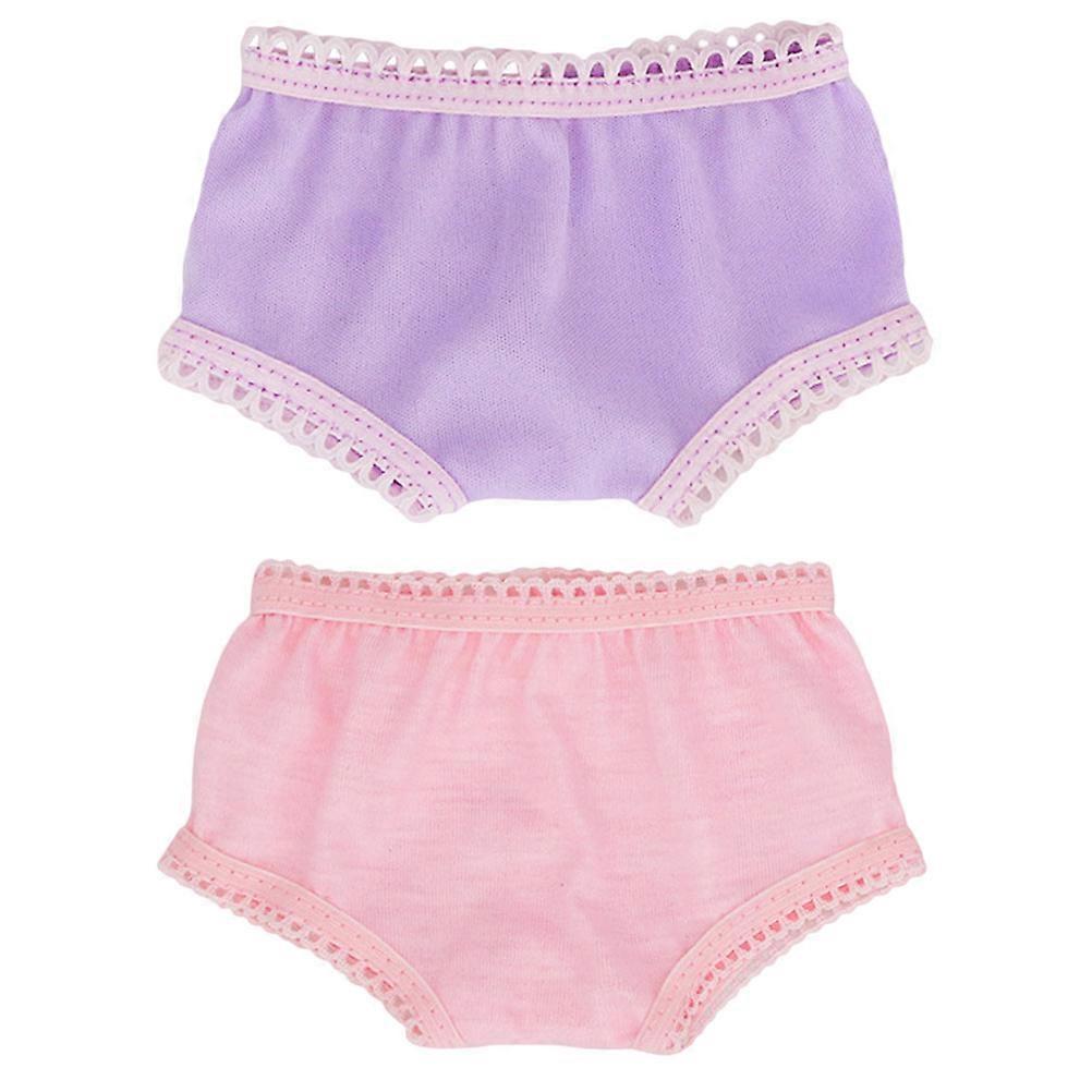 2pcs Lightweight Reusable Doll Underwear Decorative Underpants Accessories for Pretend Play Dressing