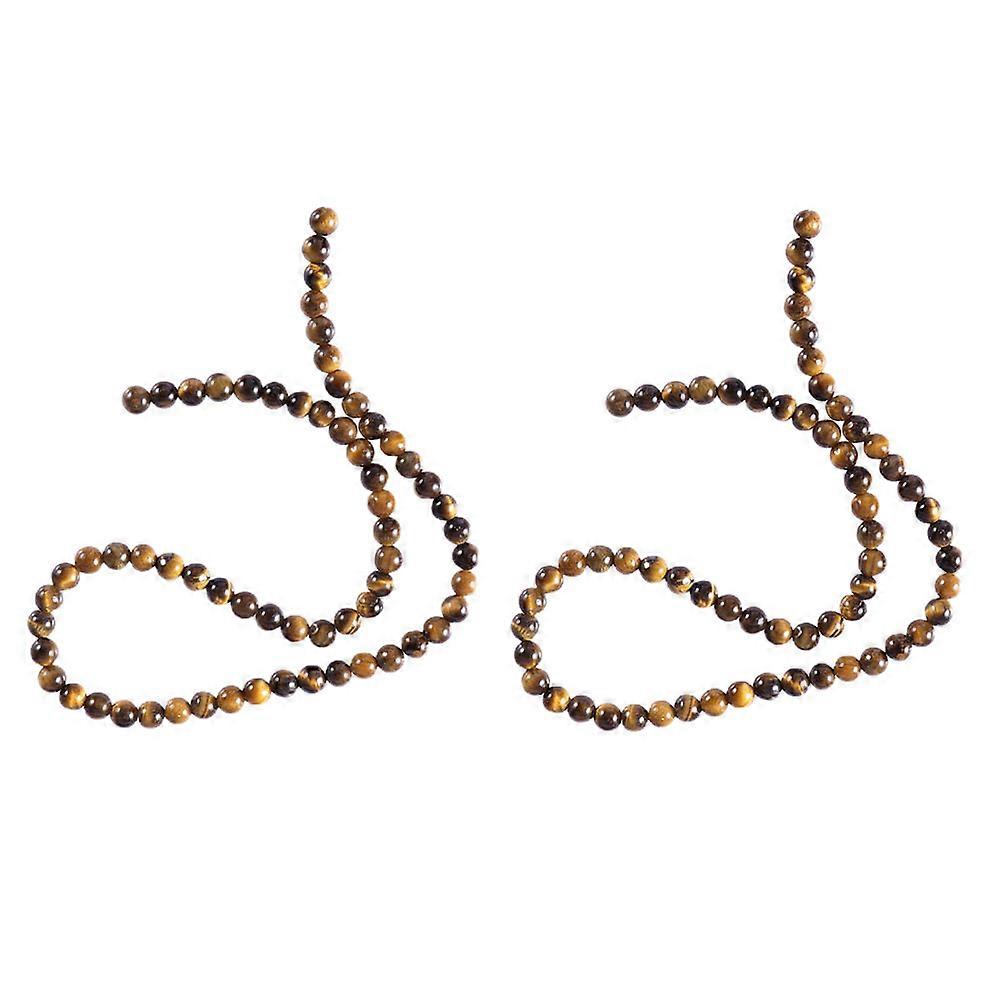 Stones Beads Diy Craft Jewelry Making Decorative Chocolate 0.6x0.6x0.6cm Round 2 Strings