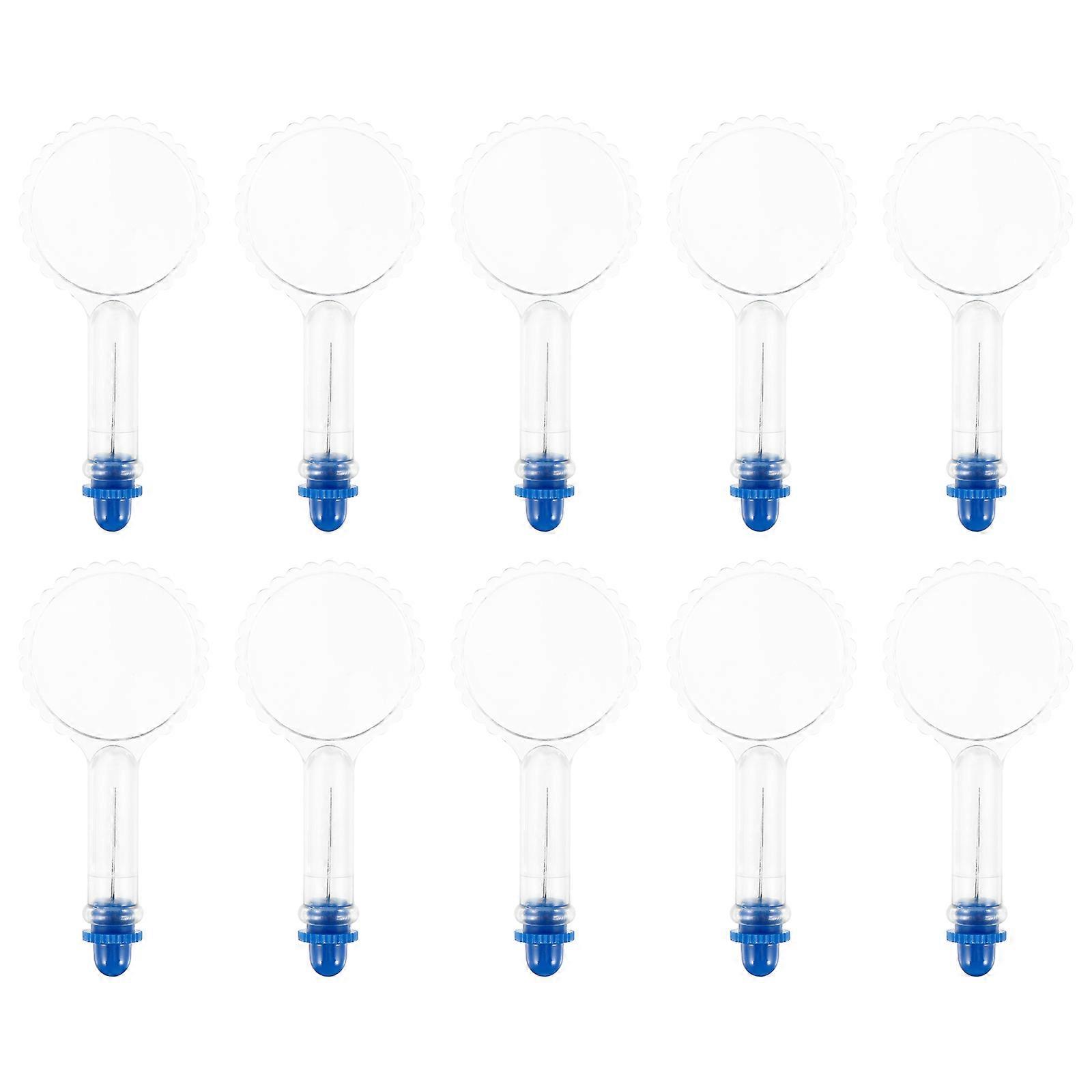 Blue Needle threader with Flexible Wire Loop for Elderly Hand Sewing with Magnifying Glass 10 Pieces