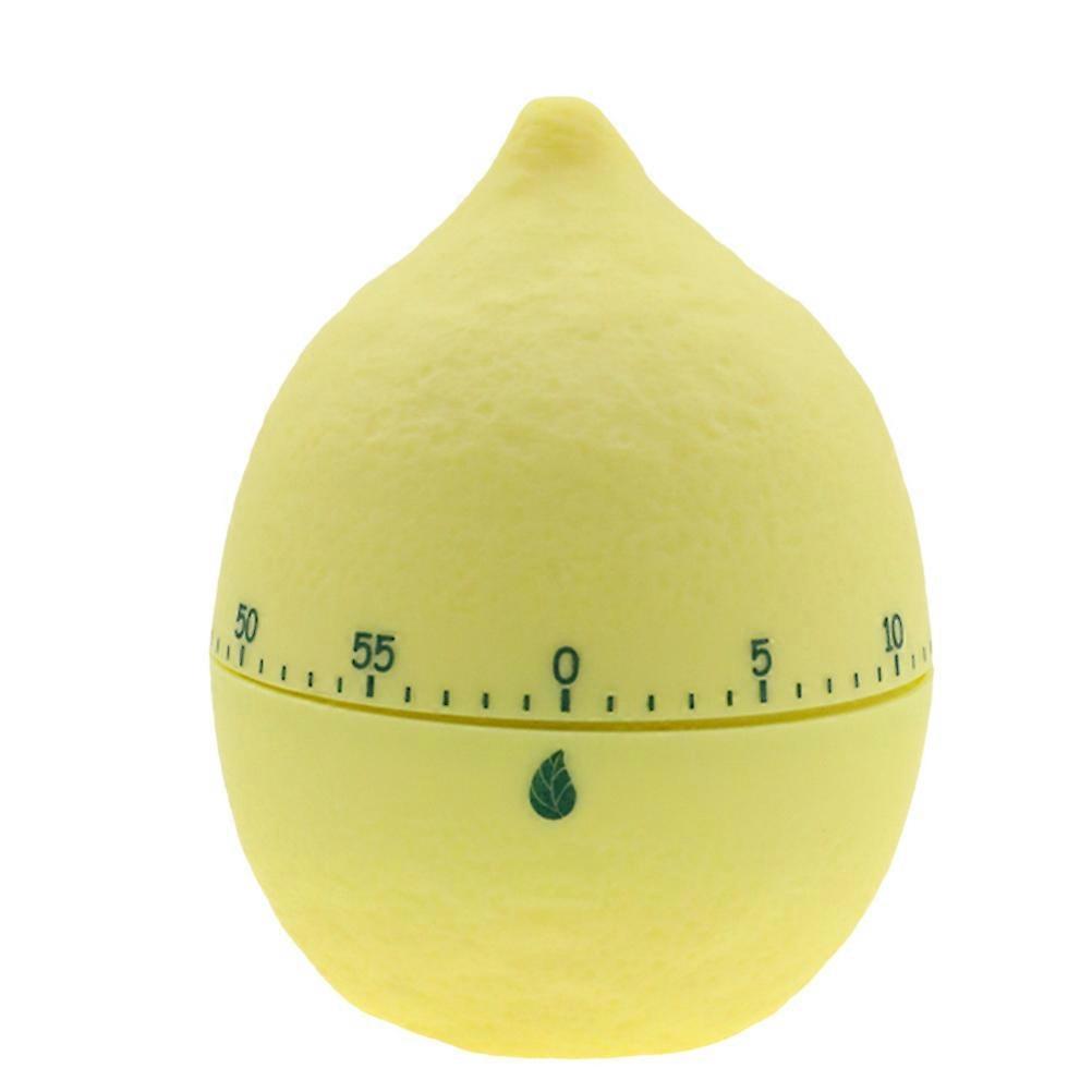 Cute Mechanical Timer Clockwork Kitchen Yellow Lemon 6*7.5CM For Study Home Users 1Pcs