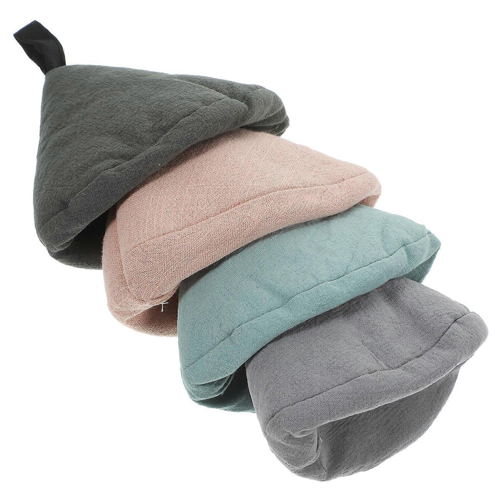 Pot Grips Triangular Pot Handle Covers Minimalist Design Baking Hand Protection 4Pcs
