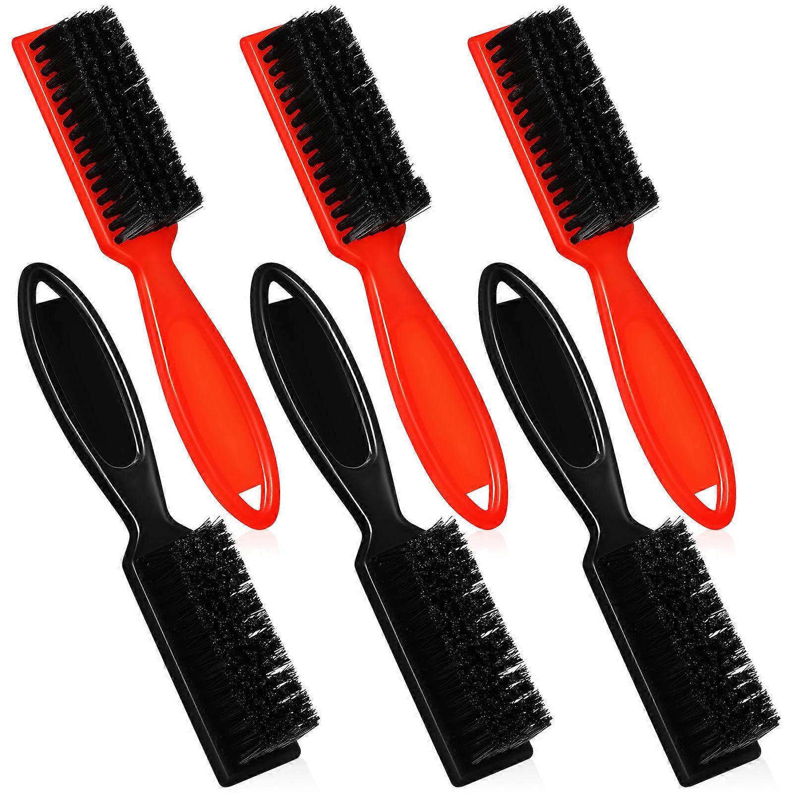 6pcs Nylon Barber Cleaning Brushes for Clippers & Trimmers – Comfortable Handle, Portable Design, Multifunctional Hairdressing Tools for Men's