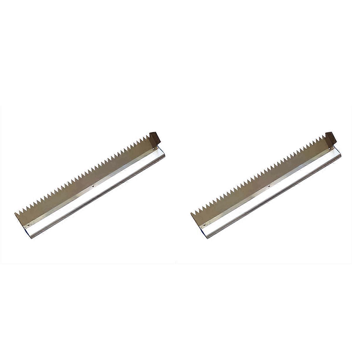 2X Plastering Trowel Triangular Trowel 10mm Eye 600mm Long Stainless Steel Adhesive / Mortar Tile To