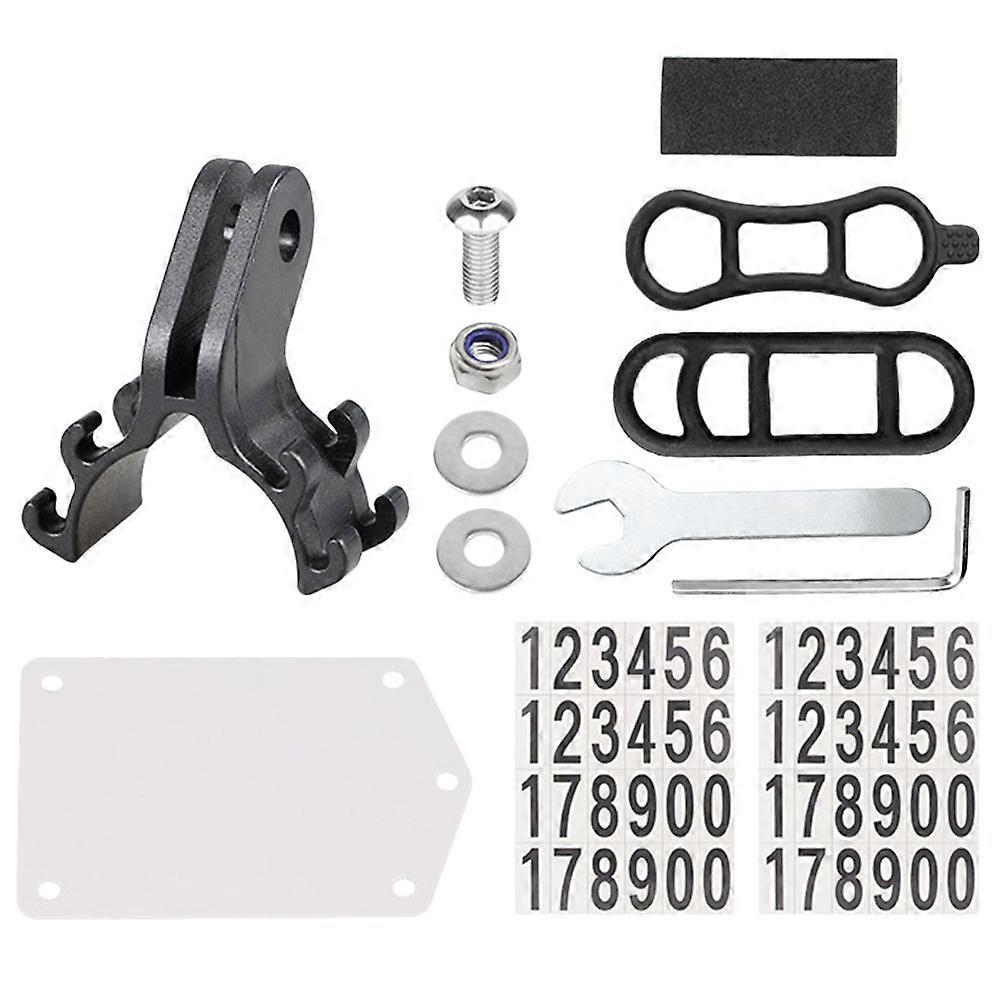 Bike Flashlight Holder Set Multi Functional Torch Stand Clip for Mountain Biking, Sturdy Design, Easy Installation, Includes Blank Number Card