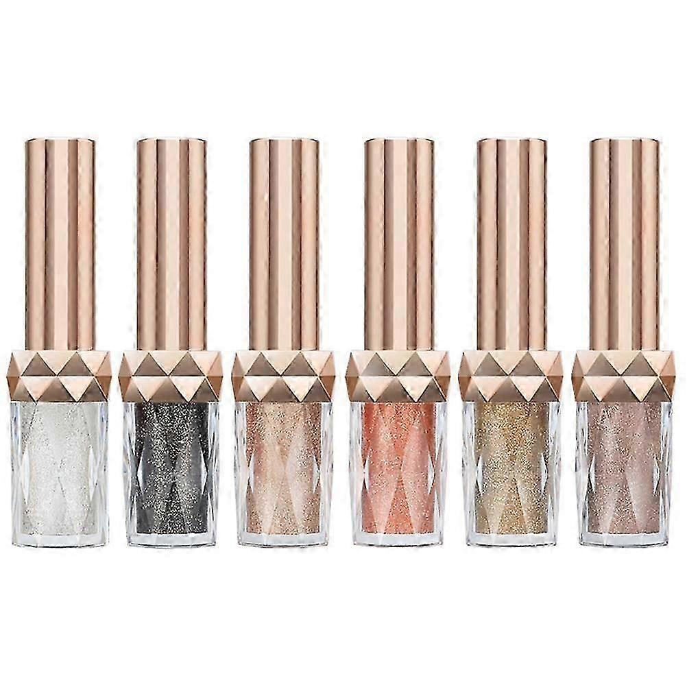 6 Colors Liquid Glitter Eyeshadow Quick Drying Shadow Eyeshadow Makeup  Liquid Eyeshadow