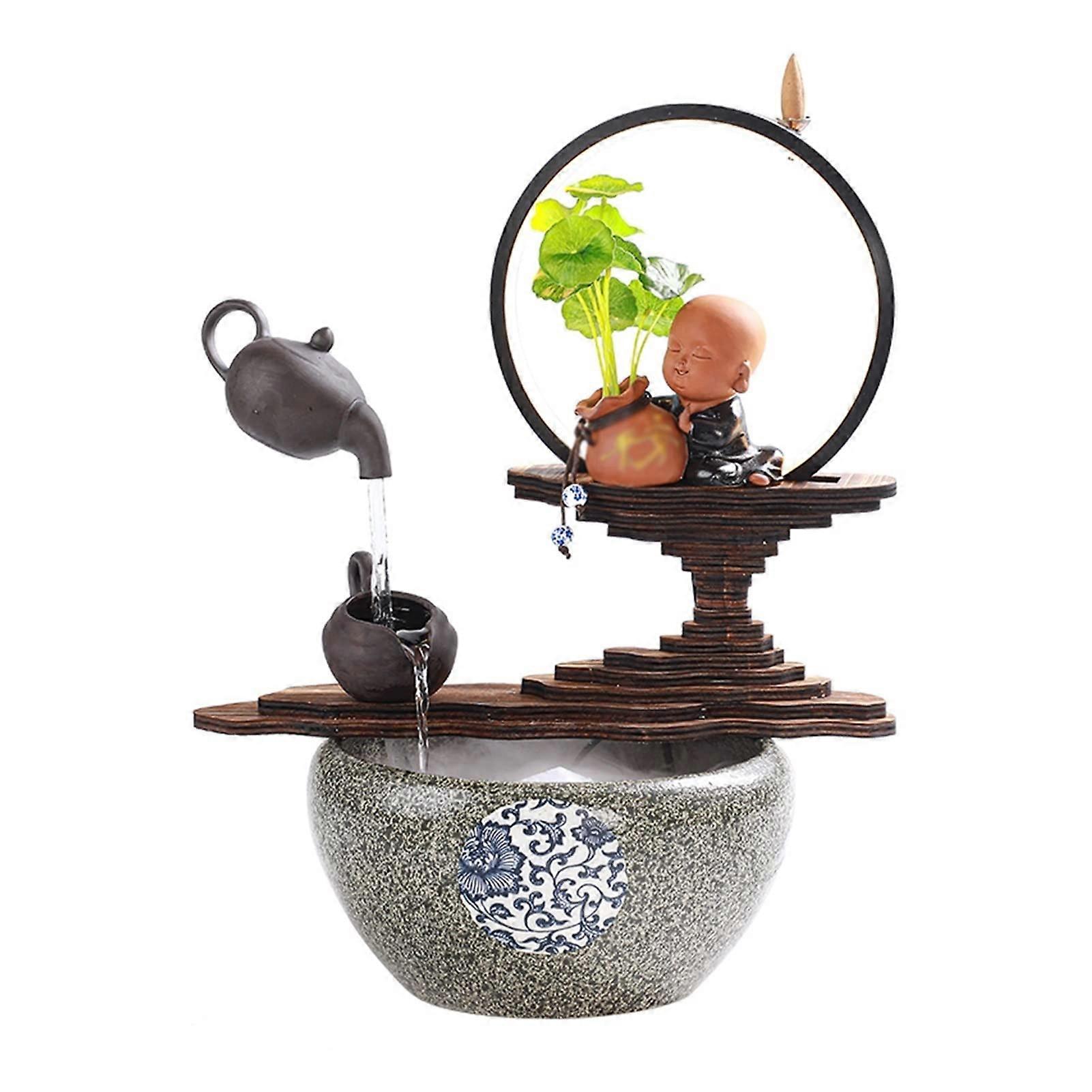 Wasserfall fountain, table fountain with light, for office, home, desk