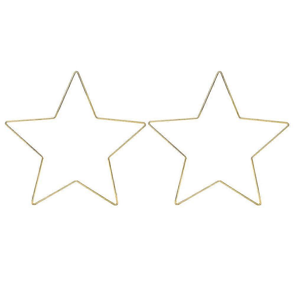 2pcs Star Shaped Frame Iron Dream Catcher Ring Macrame Hoops DIY Craft Tool