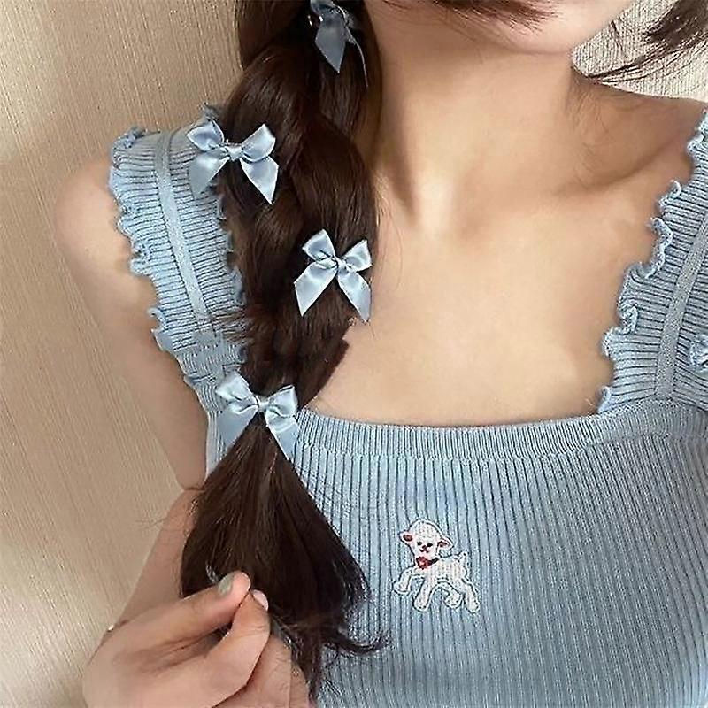 5Pcs/Set Small Bowknot Hairpin For Girls Summer Cute Sweet Bangs Clip Mini Bows Hairslide Headwear Hair Accessories For Children