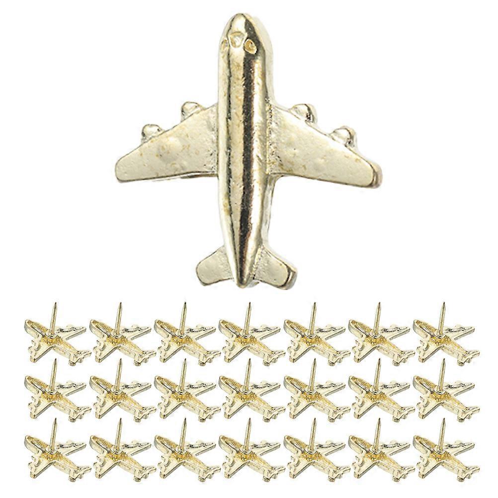Airplane Shaped Push Pin Board Thumb Tacks 2.00X2.00X1.50cm Securing Papers 30Pcs