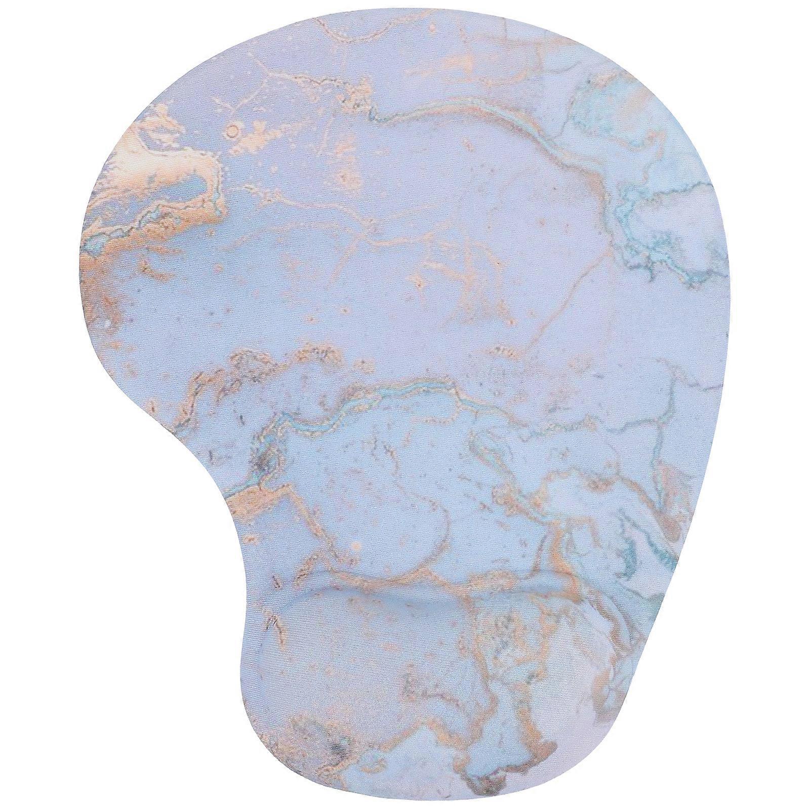 Pad For Laptop Ergonomic Design Wrist Irritation Reduction Marble .04x7.47in 1Set