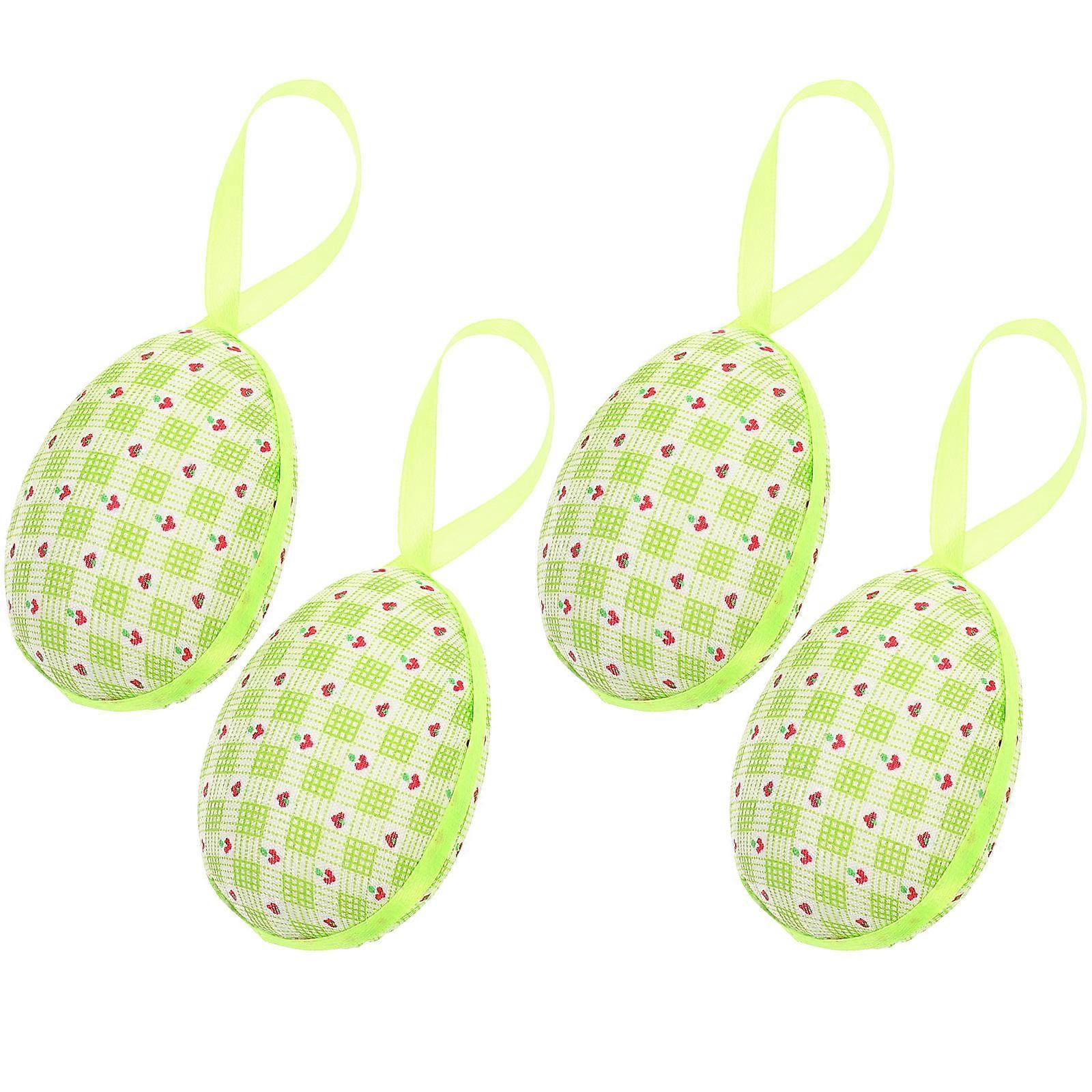Egg Shaped Tree Hanging Decorations Easter Hanging Egg Ornament Light Green For Home Decor 7.00X5.00X5.00CM 4Pcs