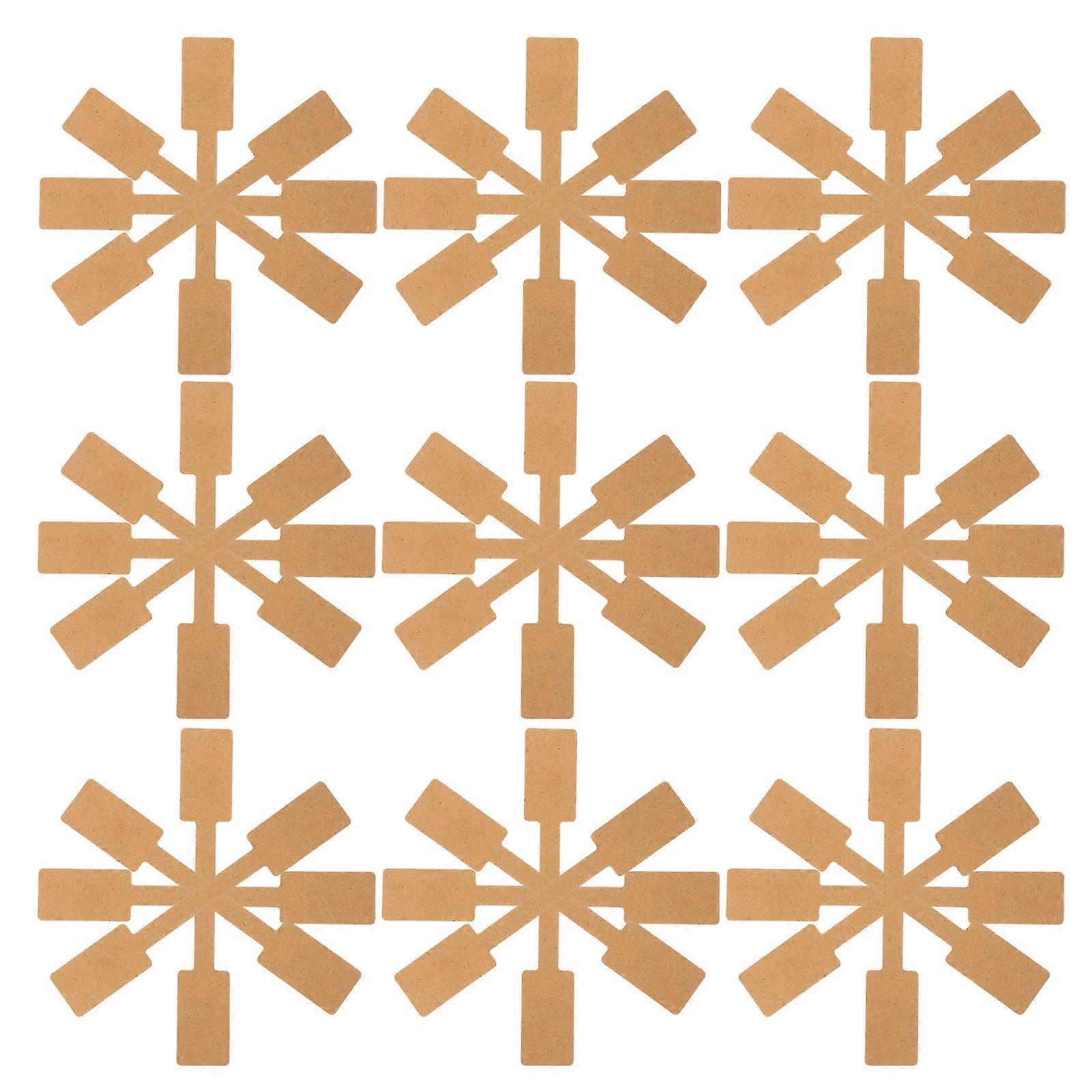 Blank Label Display Tags Kraft Paper Jewelry Price Labels Sticking Square Marking Tags for Retail Use 10cm 1Pack