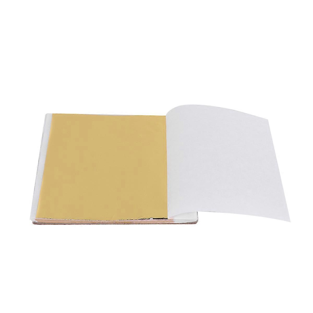 Imitation Gold Foil Paper Crafting Supplies Leaf Sheets For Crystal Clay Gilding Crafting Golden 9x9cm 100 Sheets