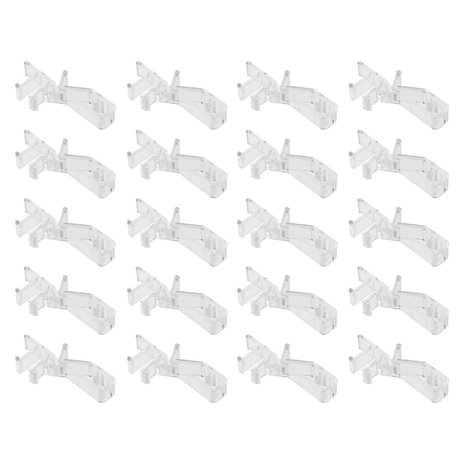 20pcs Plastic Valance Clips for Horizontal Blinds – Hidden Design, Easy to Use Curtain Clips for Home, Office, and Hotel Decor