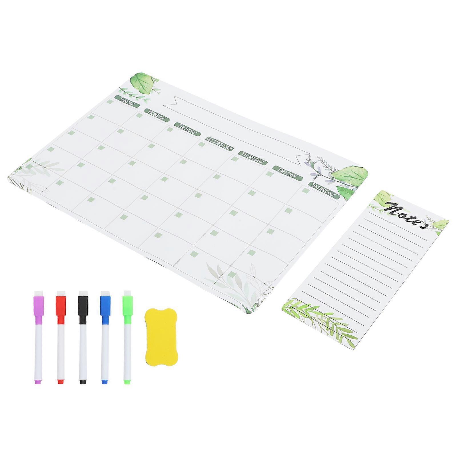 Magnetic Planning Whiteboard for Home Use Decor Rectangular Shape Erasable 1Set