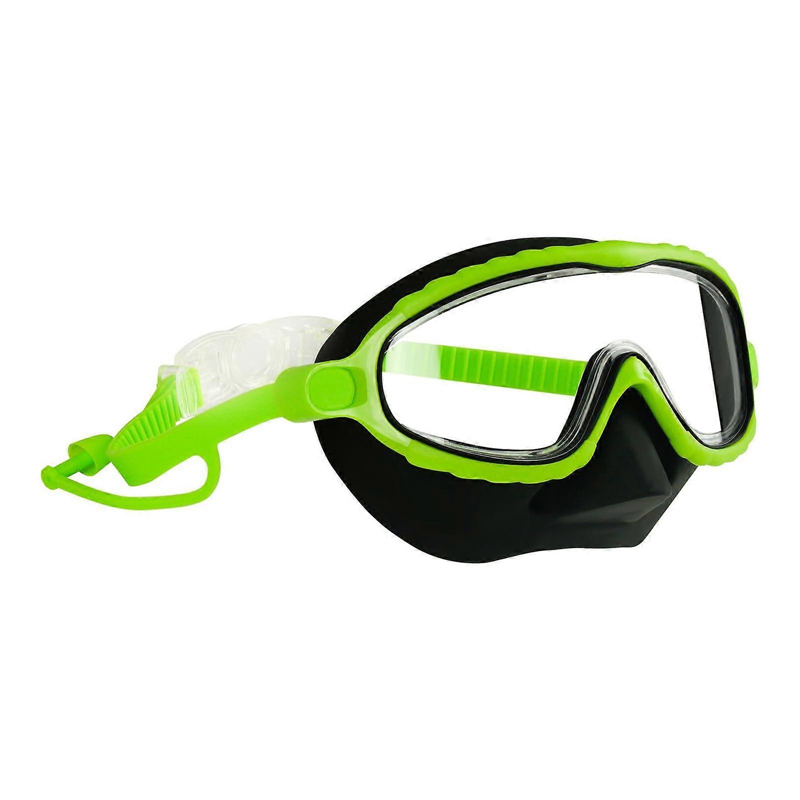 Kids Goggles for Diving and Snorkeling, Silicone PC, Anti-Fog Lenses, 5 x 2.5 Inches, Blue, Leak-Proof Design