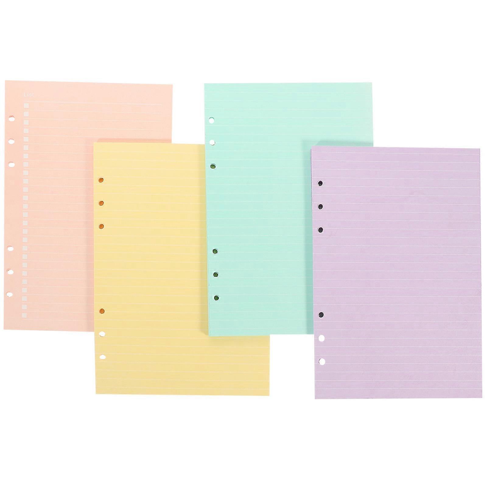Colored Notebook Refill Paper Inserts 160 Sheets Thick Lined Loose Leaf Filler for Binders Organizing Notes