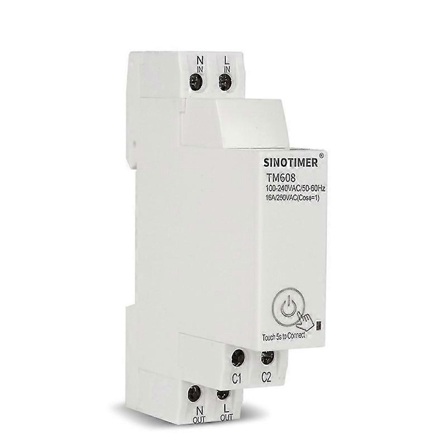 SINOTIMER TM608 Smart WiFi Single-Phase Energy Meter Household Multifunction Rail Energy Meter 16A 1