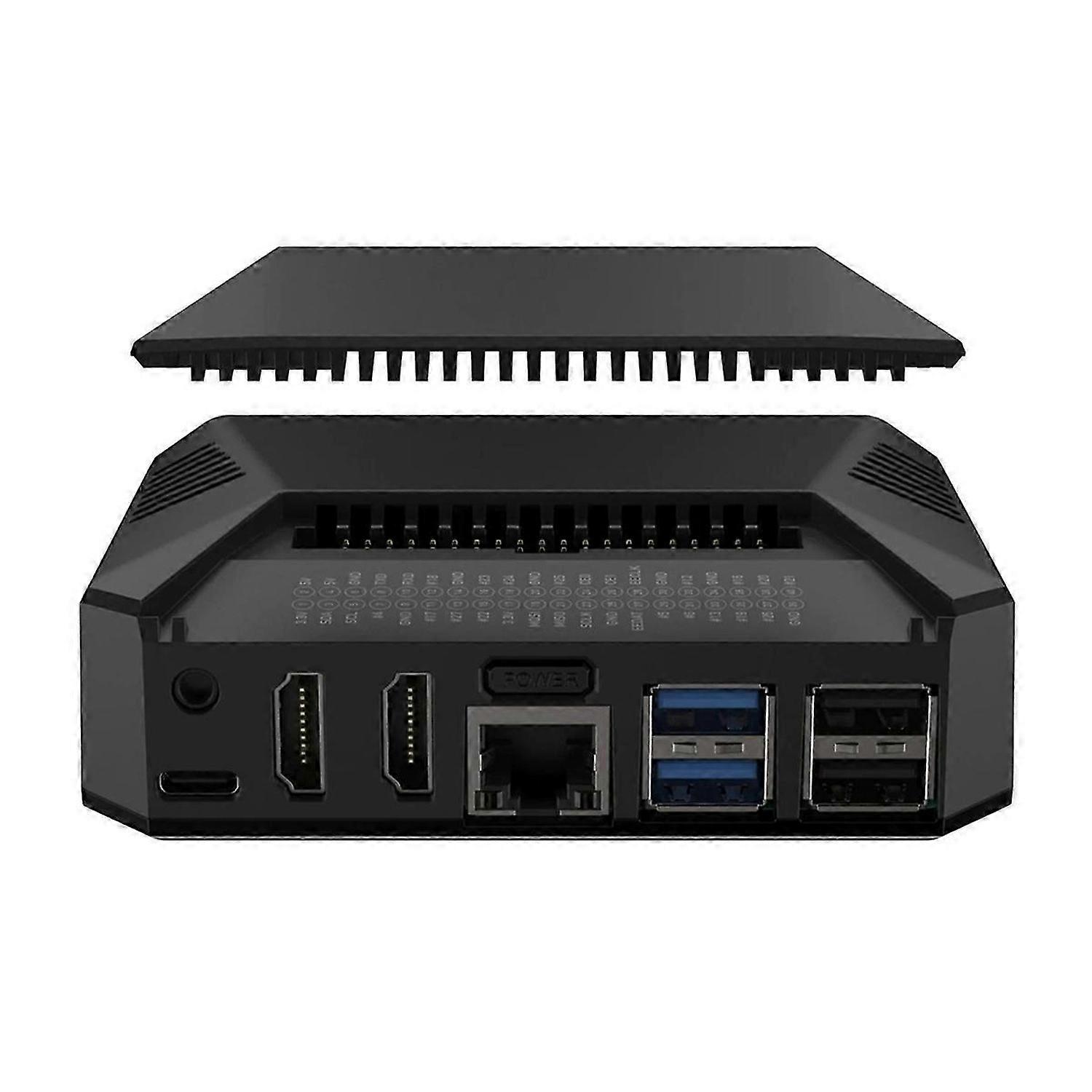 For 5 ONE V3 Case Aluminum Enclosure Built-in 30mm PWM Cooling Fan IR Receiver for RPi 5