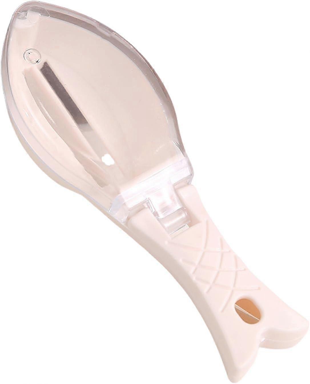 带盖加厚鱼鳞机 – 手动厨房除垢器,ABSAS 材料,16 x 5.5 x 4.2 厘米,3 种颜色(白色/蓝色/绿色)(白色)