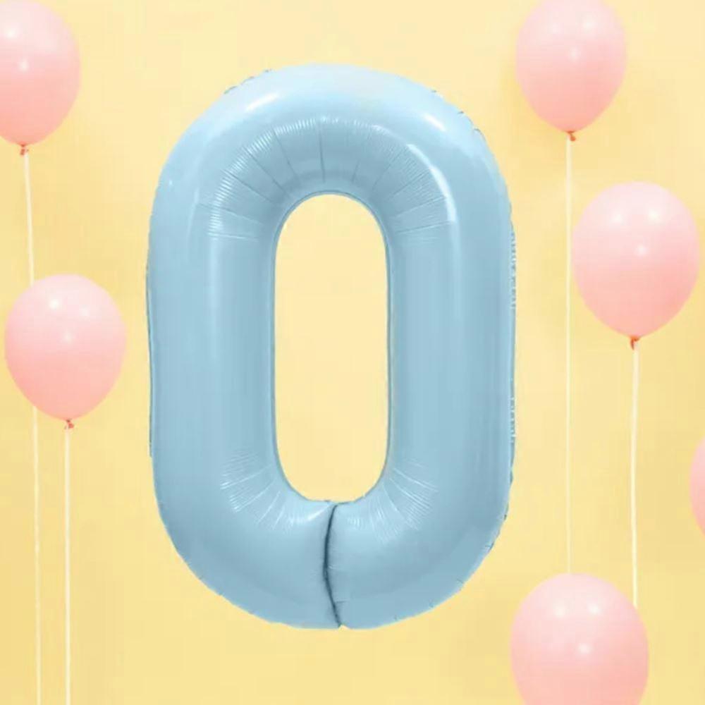 Large Blue Number 0 Balloon