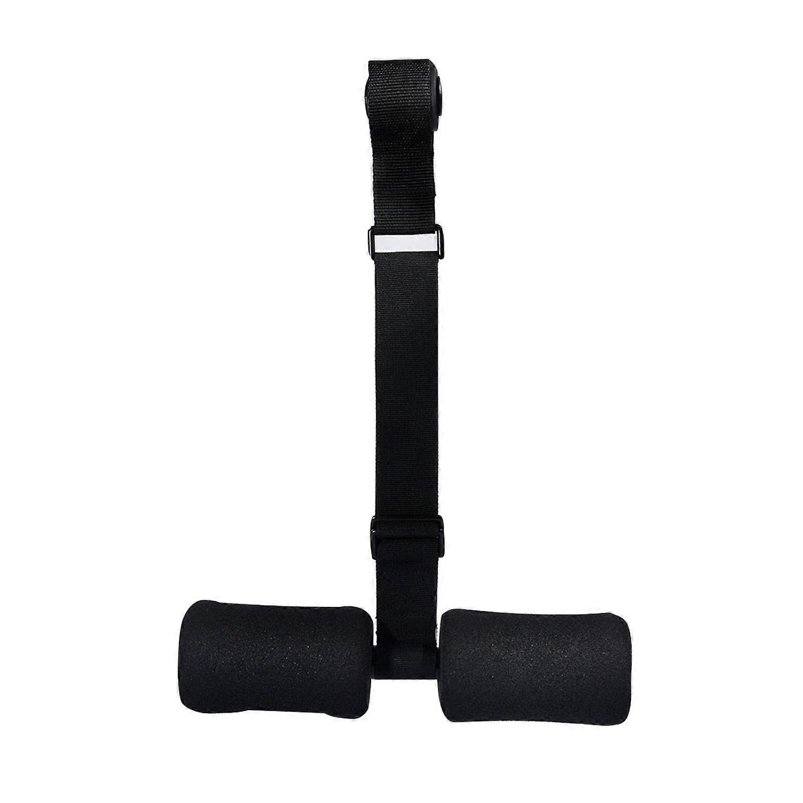 3Piece Hamstring Curl Strap for Dumbbell, Nordic Curl Home Fitness Equipment, Black