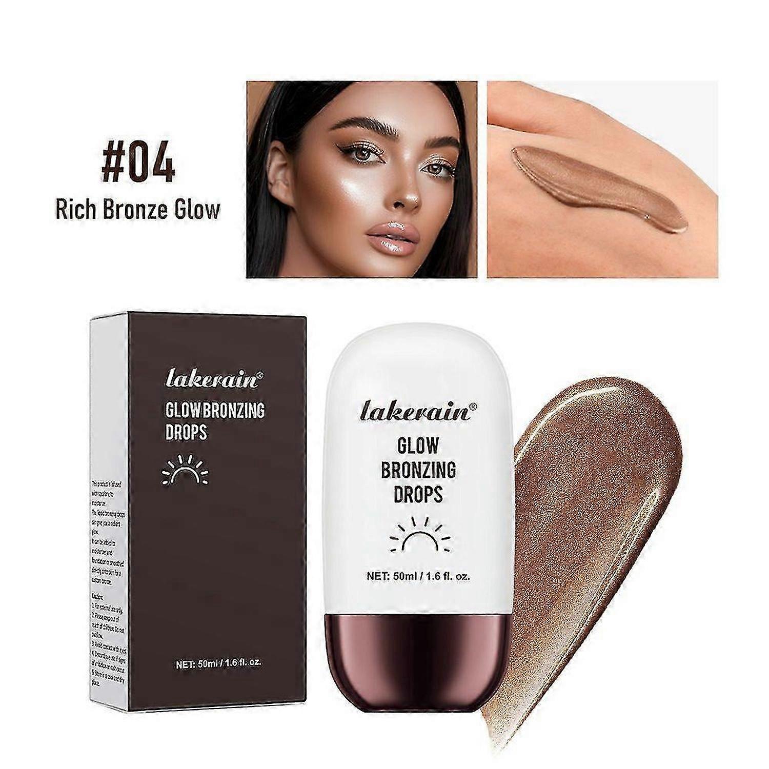 Bronzing Highlighter Highlighter Naturlig definisjon, Contouring, Face Highlighter, Natural Glow Enhancer, Illuminator Highlighter, Bronzing Drops For