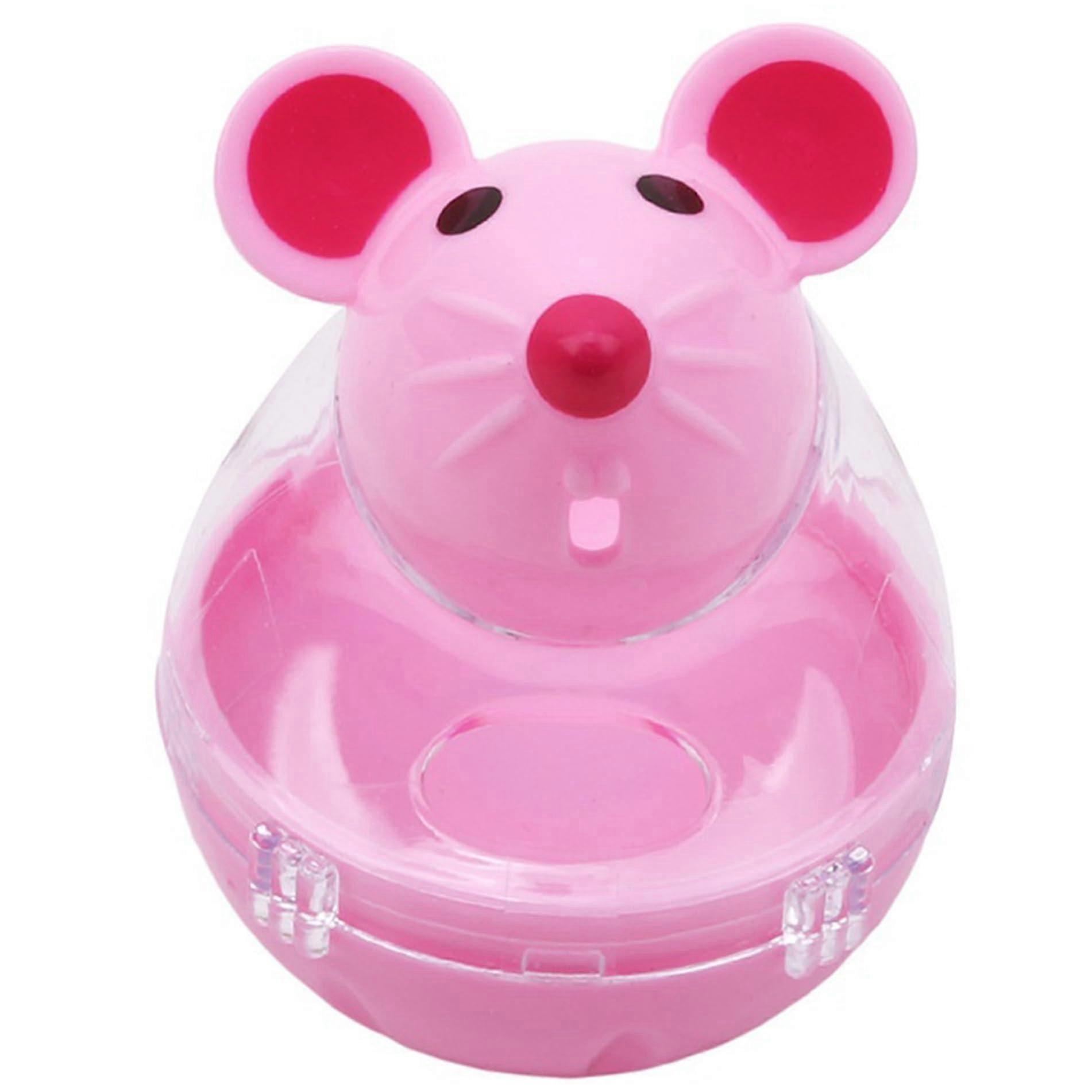 Cat Food Dispenser Mouse Shaped Puzzle Toy for Cats - Interactive Slow Feeder Tumbler for Intelligent Cat Training