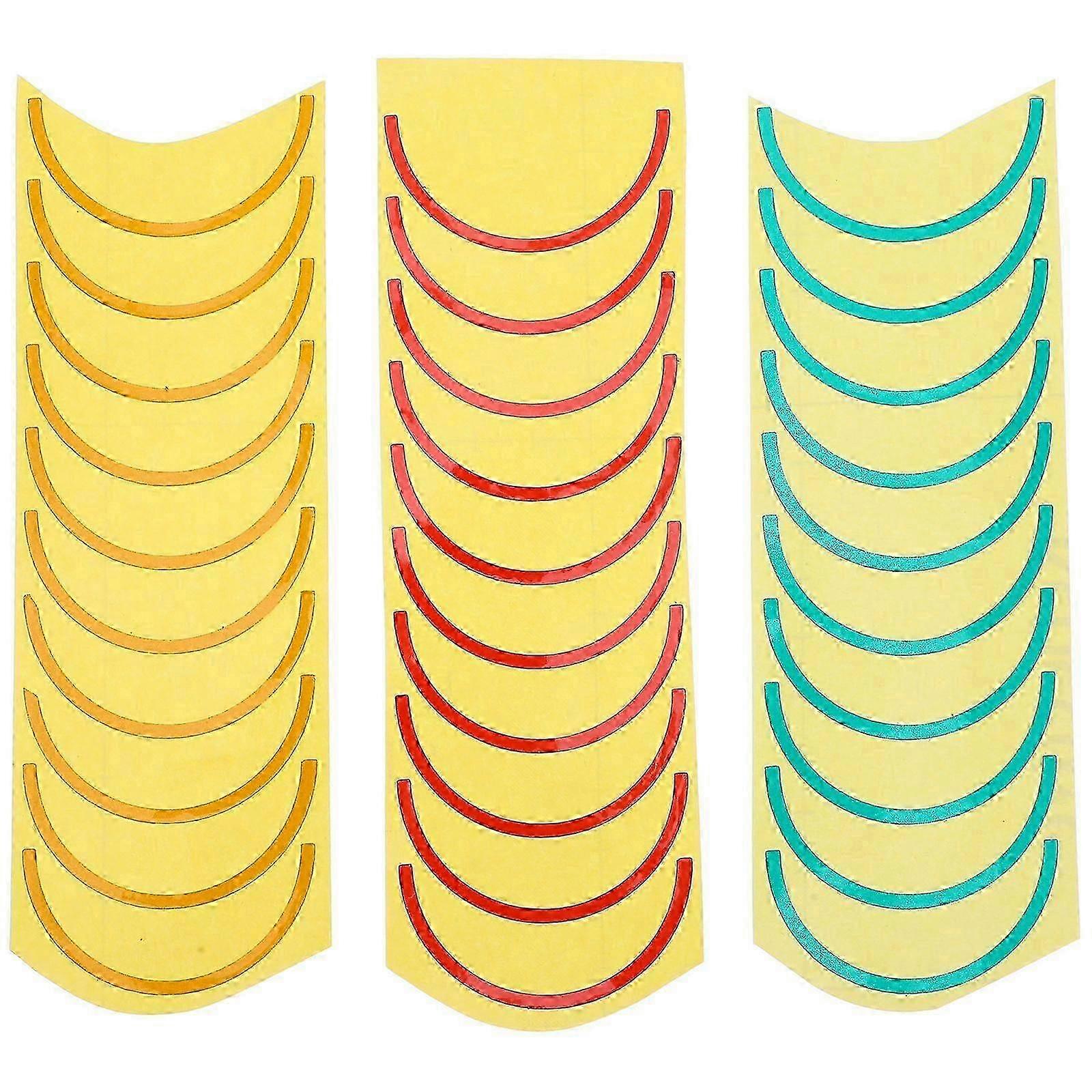 3 Sheets Durable Pressure Gauge Stickers for Clear Indication on Meters and Mechanical Instruments (10 Pieces / Sheet)