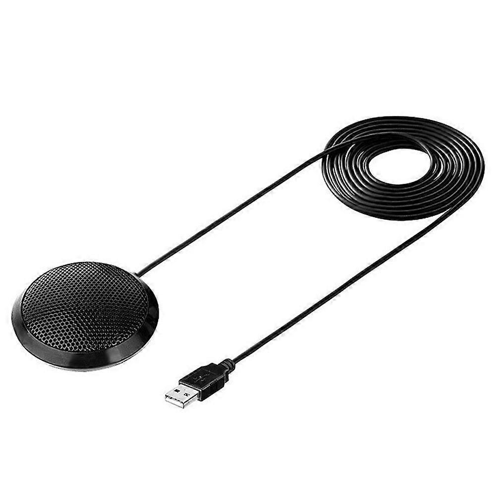 Usb Plug Mic Round Shape Microphone For Web Video Recording Live Streaming Metal 1Pcs