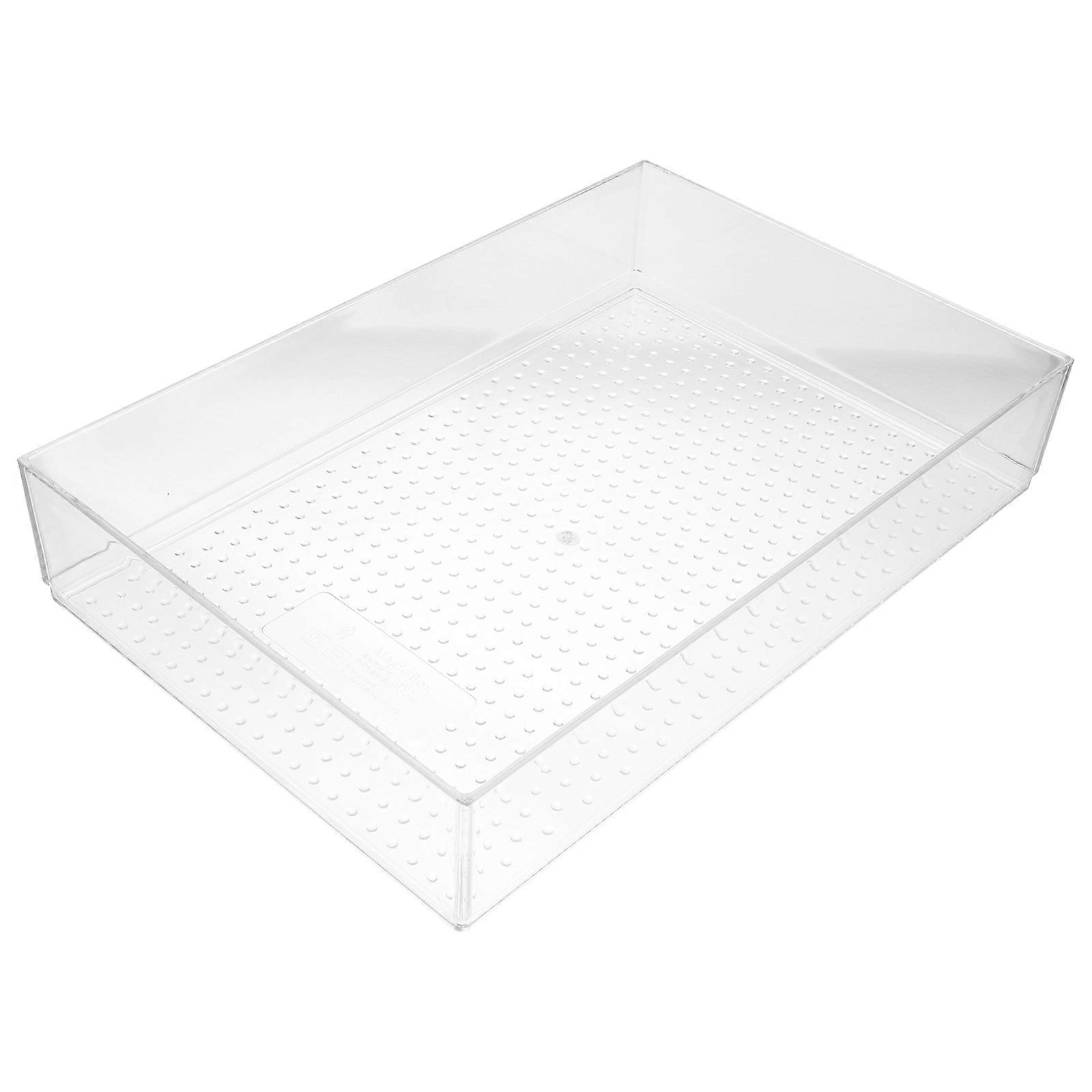 Plastic Organizer Box Rectangular Shape Vanity Organizer General Users 30x20x6.5cm Storage 1Set