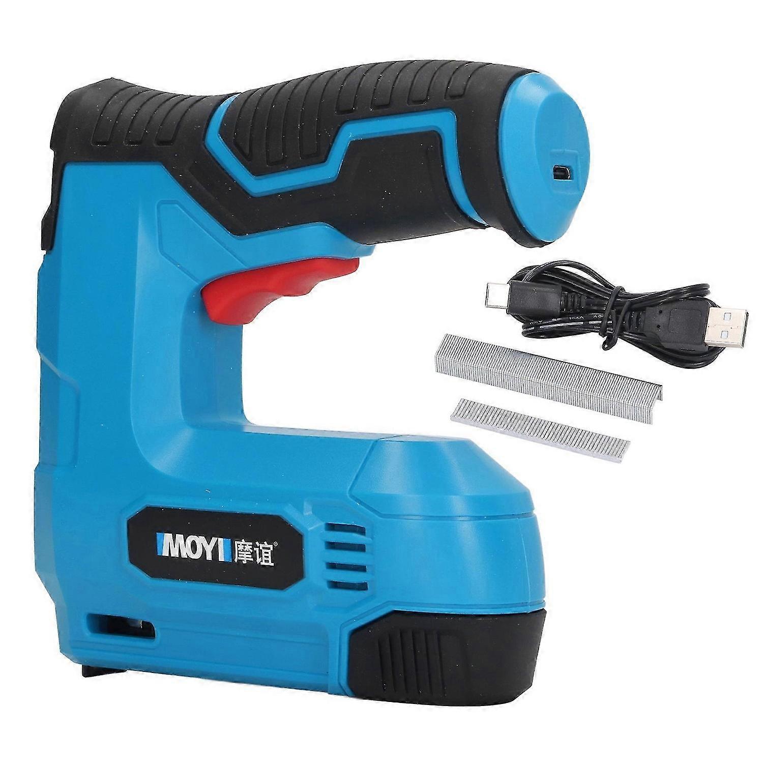 Cordless Staple Gun Kit Household Portable Lithium Electric Battery Powered for Wood