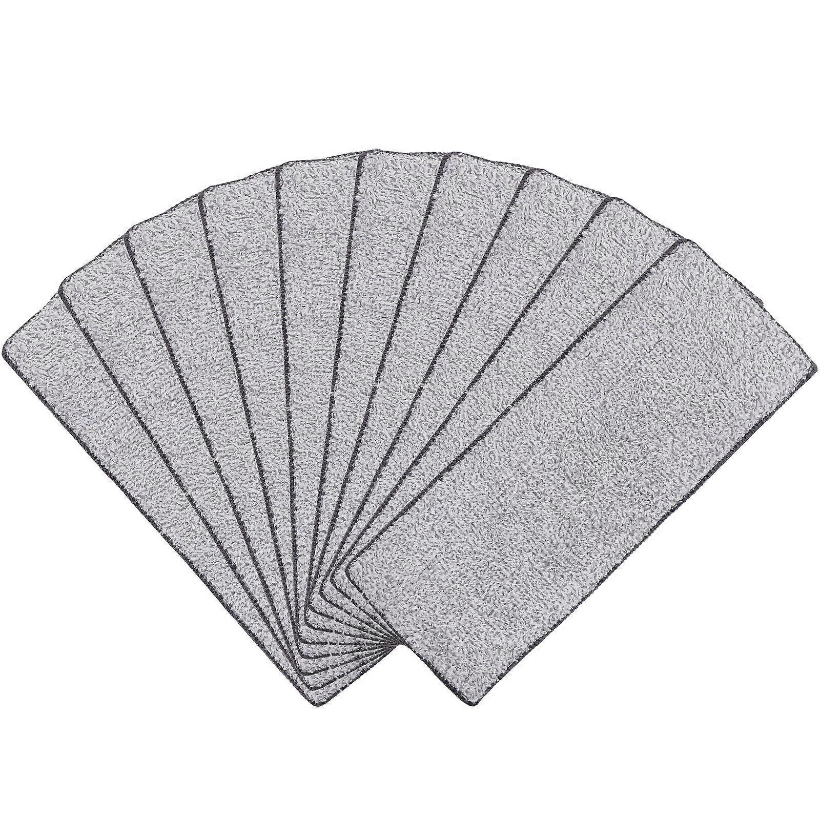 Mop Pads Cleaning Mop Head Microfiber for Home Use 10Pcs Durable Grey