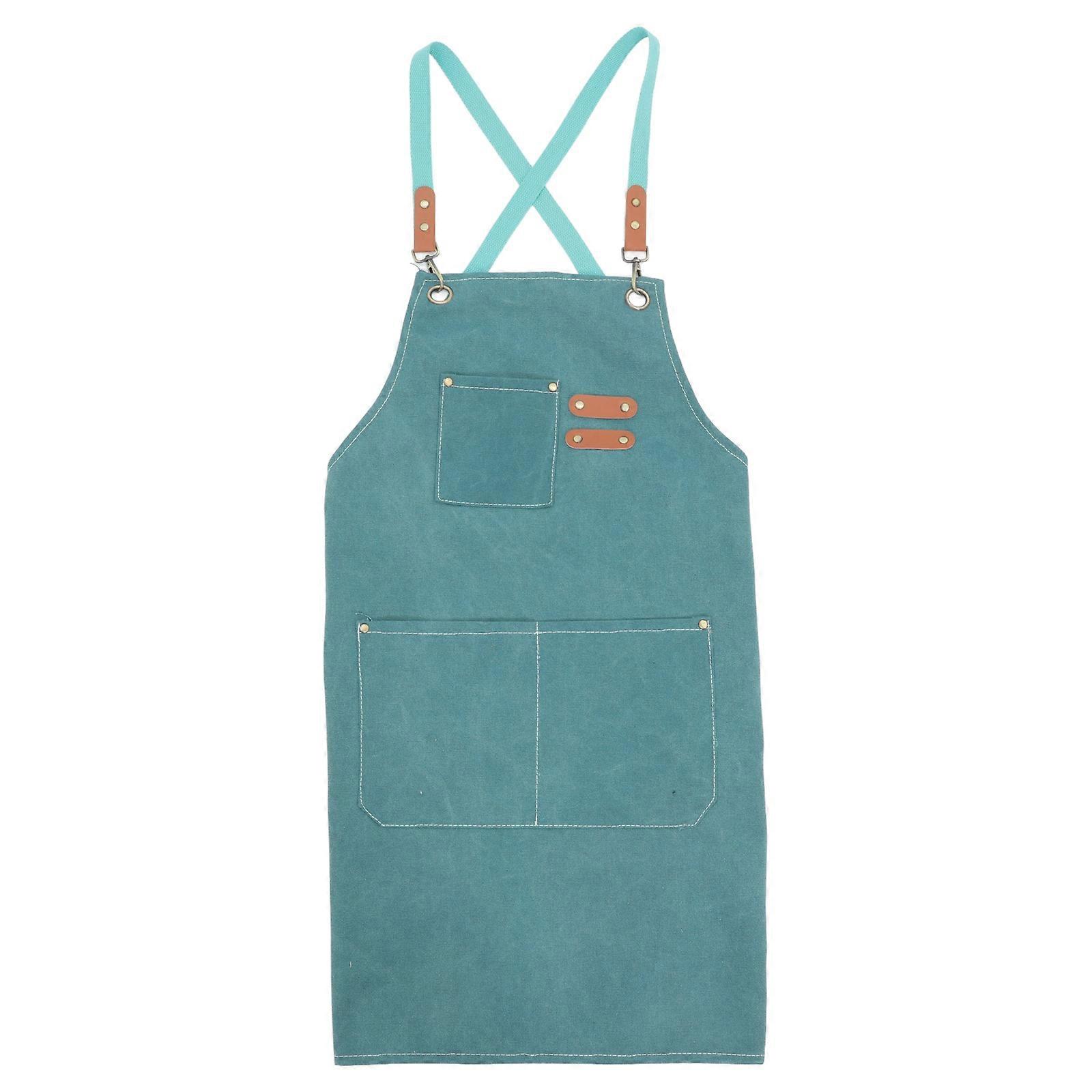 Professional Chef Apron With Pocket Canvas Stain Protection Home Cooking Activities 78.00X68.00X0.30cm 1Pack