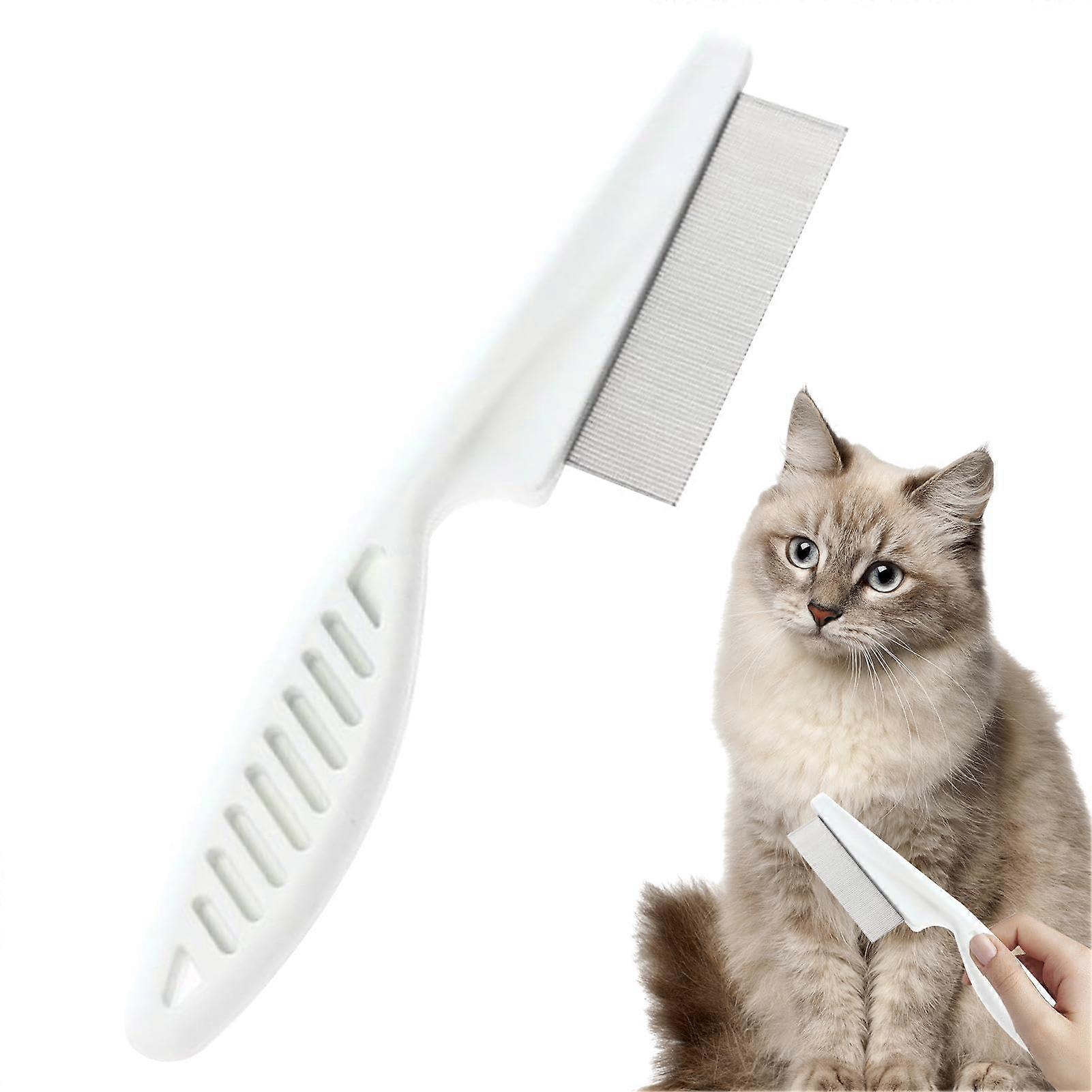 Pet Flea Comb for Cats and Dogs - Fine-Toothed Grooming Comb for Puppies, Lice Removal, and Flea Detection