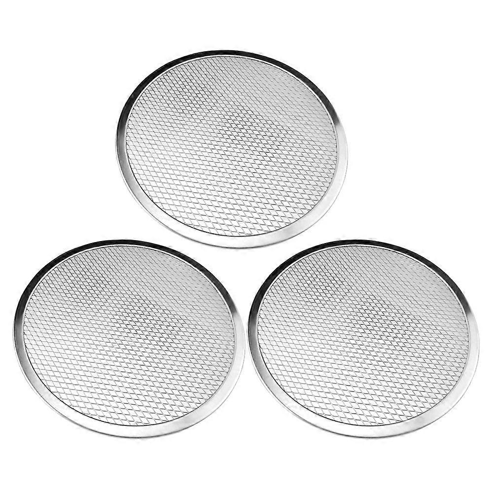 Nonstick Pizza Tray Round Shaped Baking Pan For Oven Heat Resistant 3Pcs