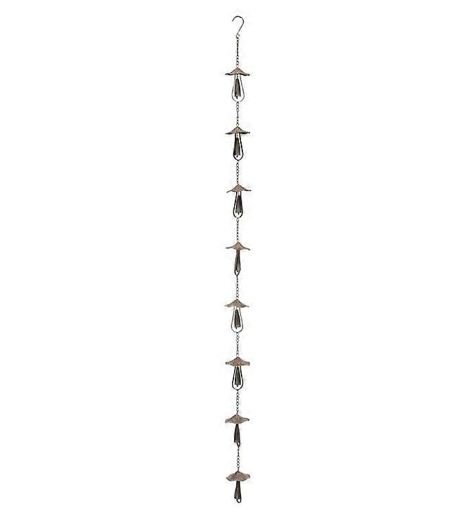 Napco bellshaped design, 183 cm, bronzecolored metal, outdoor rain chain, gutter, downpipe, alternative