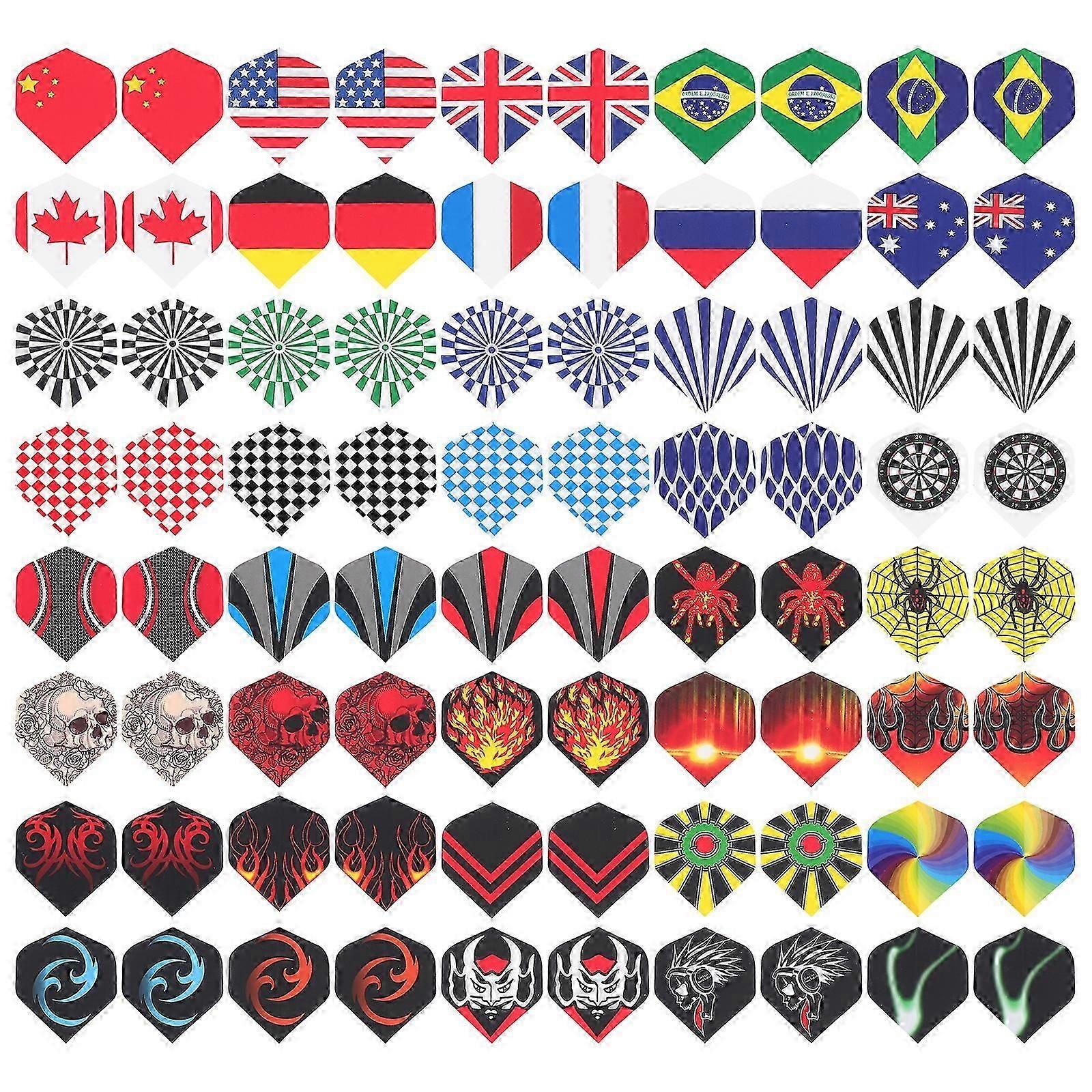 80 db Dart Flights Set könnyű műanyag dart kellékek dartshoz