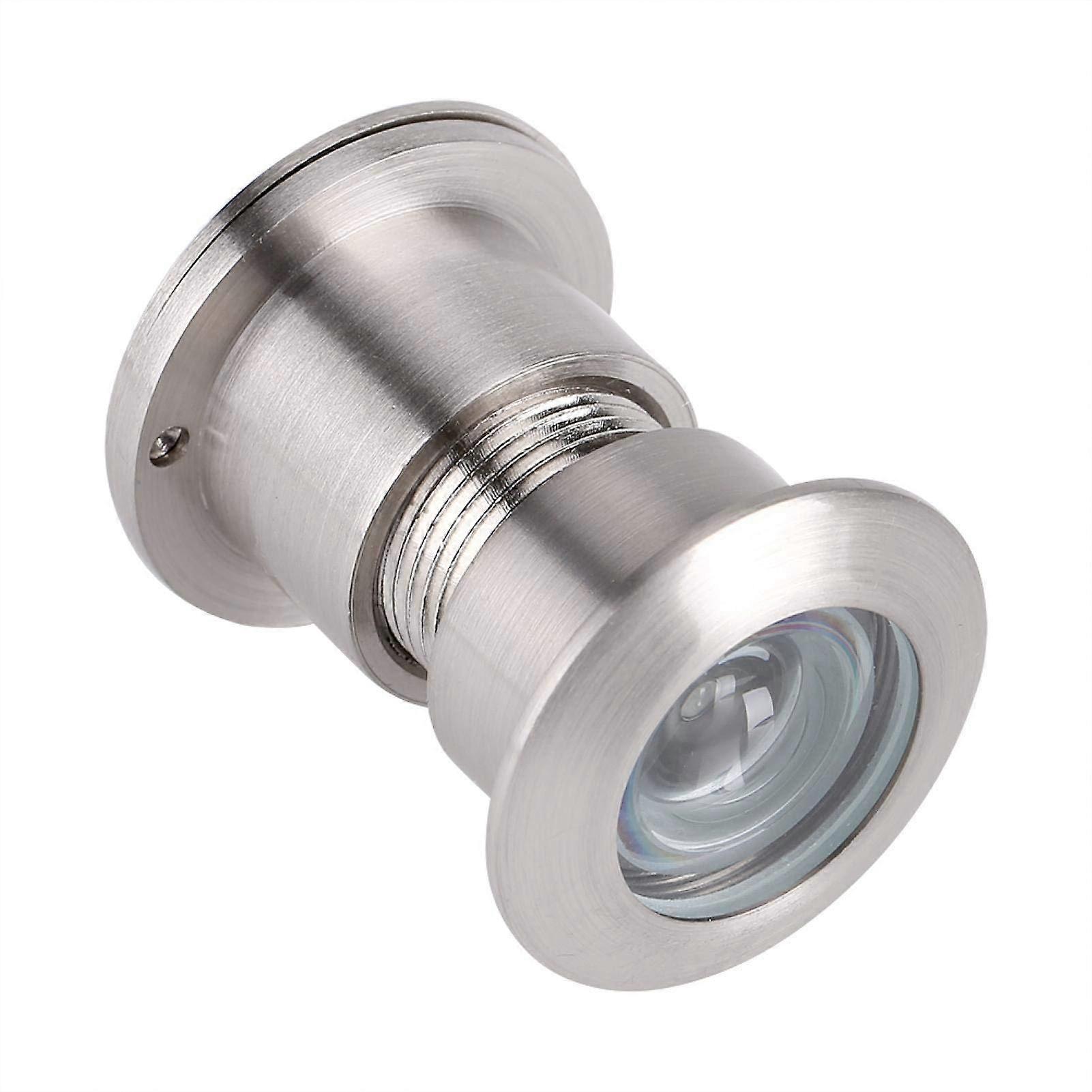 Door Viewer 28mm Solid Brass Security with Large Viewing Angle Heavy Duty Privacy Cover Brushed Chrome Finish