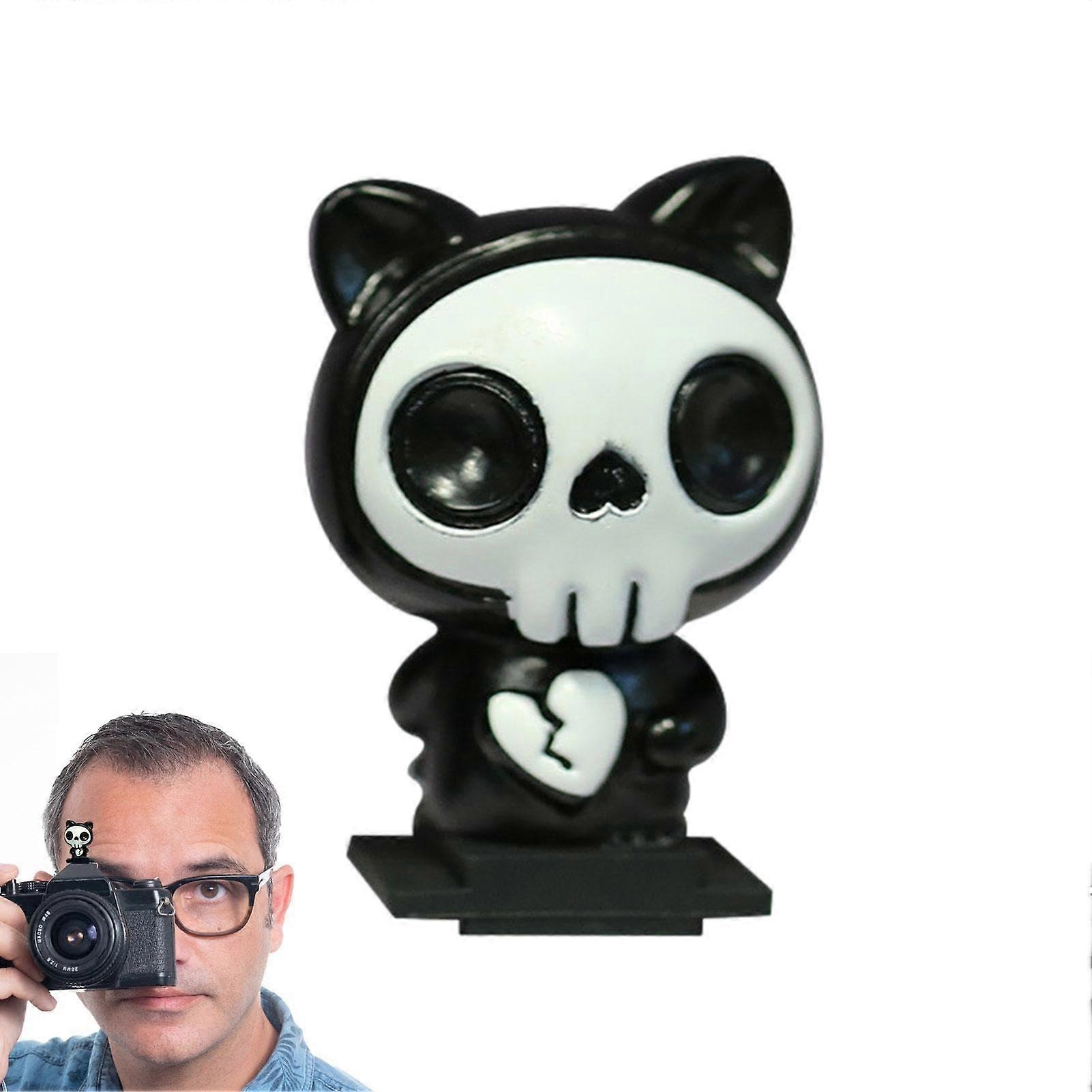 Silicone Camera Cap Cute Decorative Digital Camera Lens Cover Warm Cap for DSLR Heartbroken Skeleton Design
