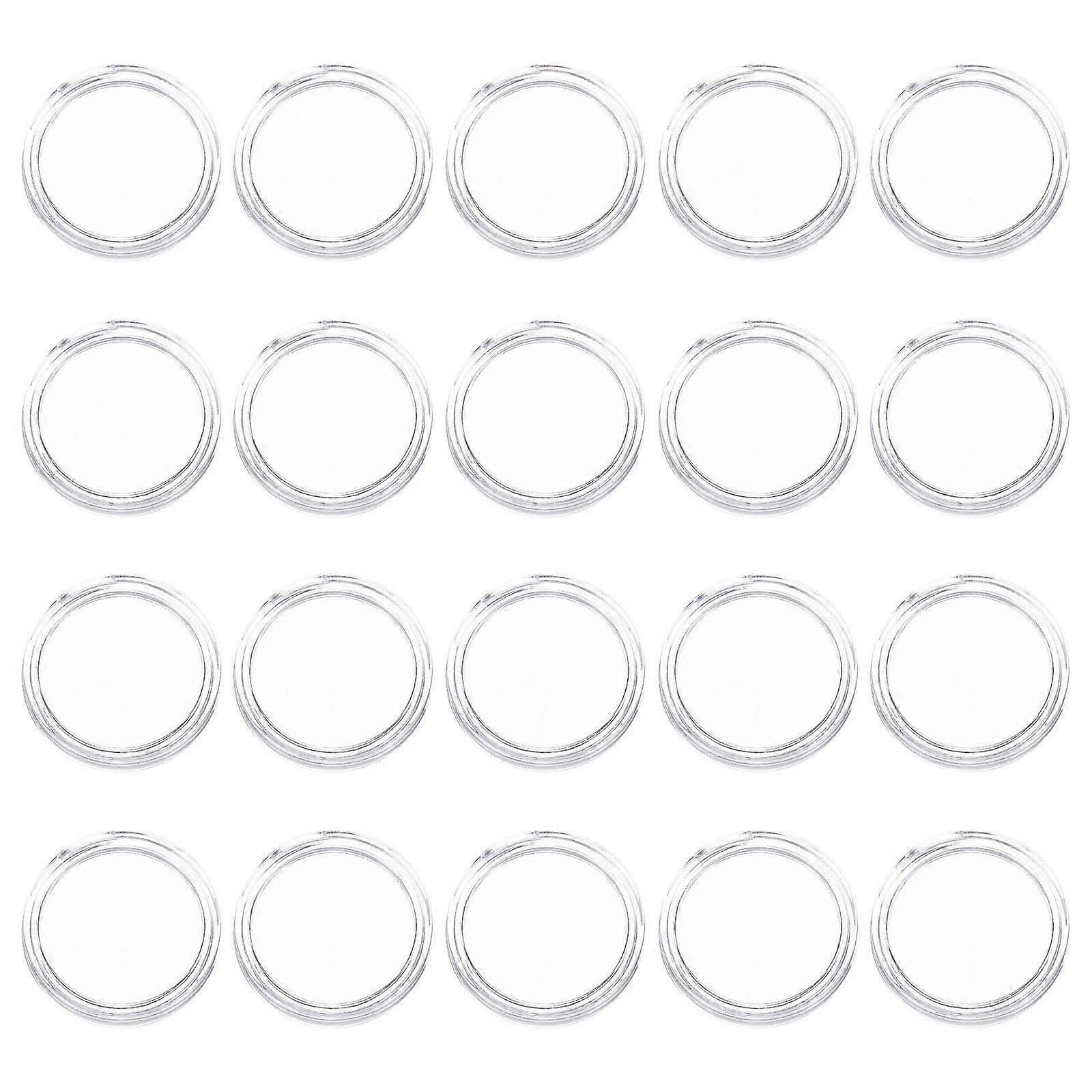 100pcs Trasparente 21mm Moneta Capsule Titolare Custodia Trasparente per Coin Protectors