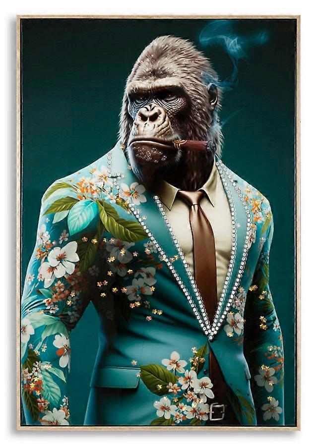 LAQUARED WALL PANTING WITH FRAME KONGY -B- CM 62X4X92