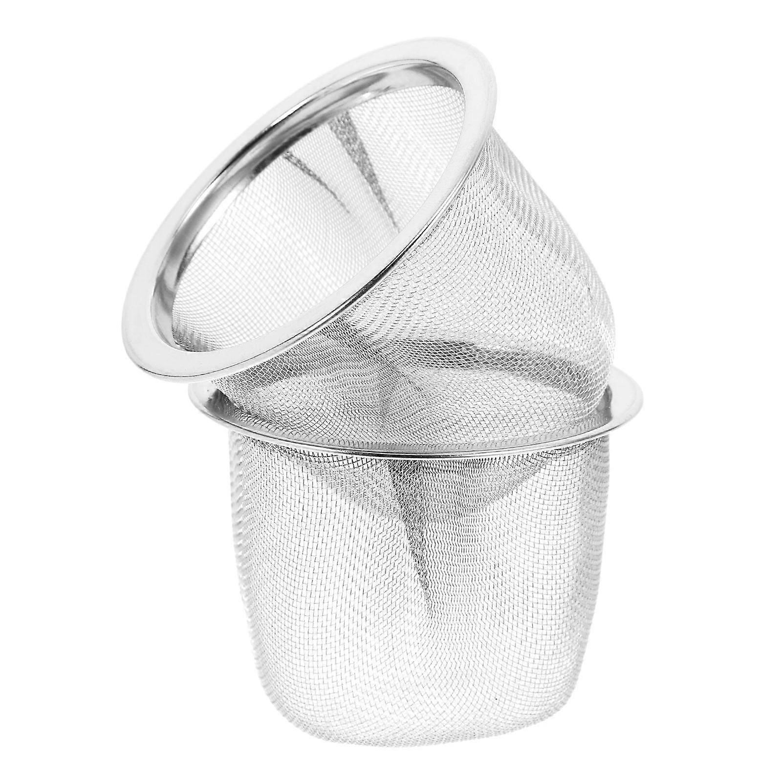 Mesh Strainer Tea Filter Brewing Tea Accessories Silver 2Pcs