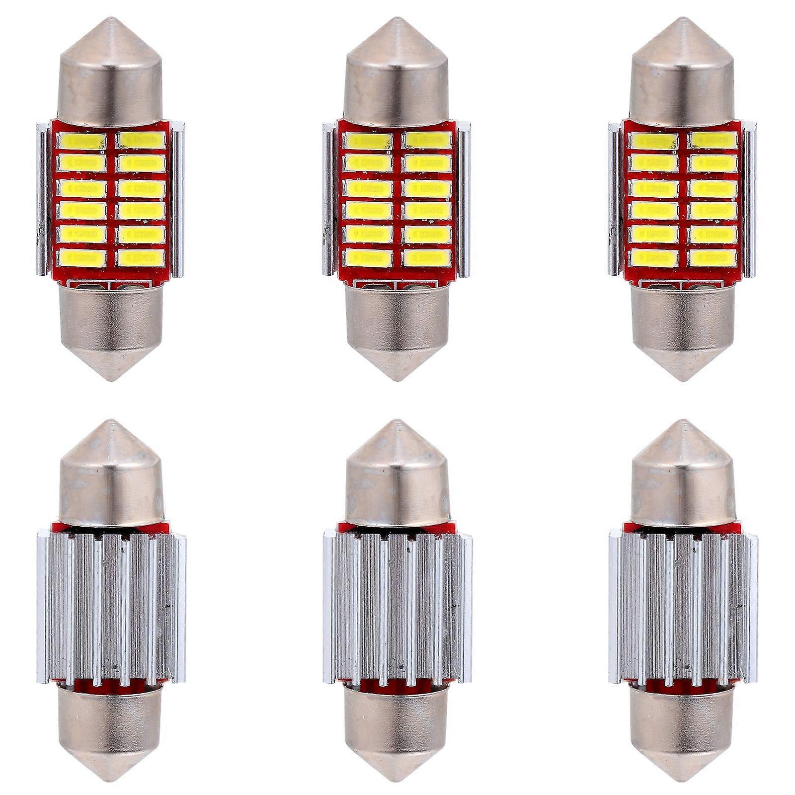 License Plate Lights Festoon Car Bulb Xenon Bulbs Side Door Courtesy Lighting 31mm 6Pcs