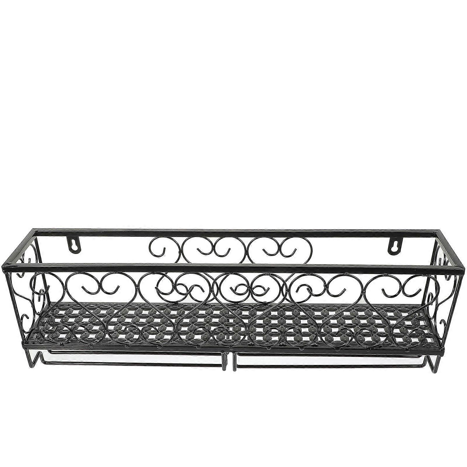 1Pc Rectangular Wine Holder Iron Display Mounted Goblet Rack