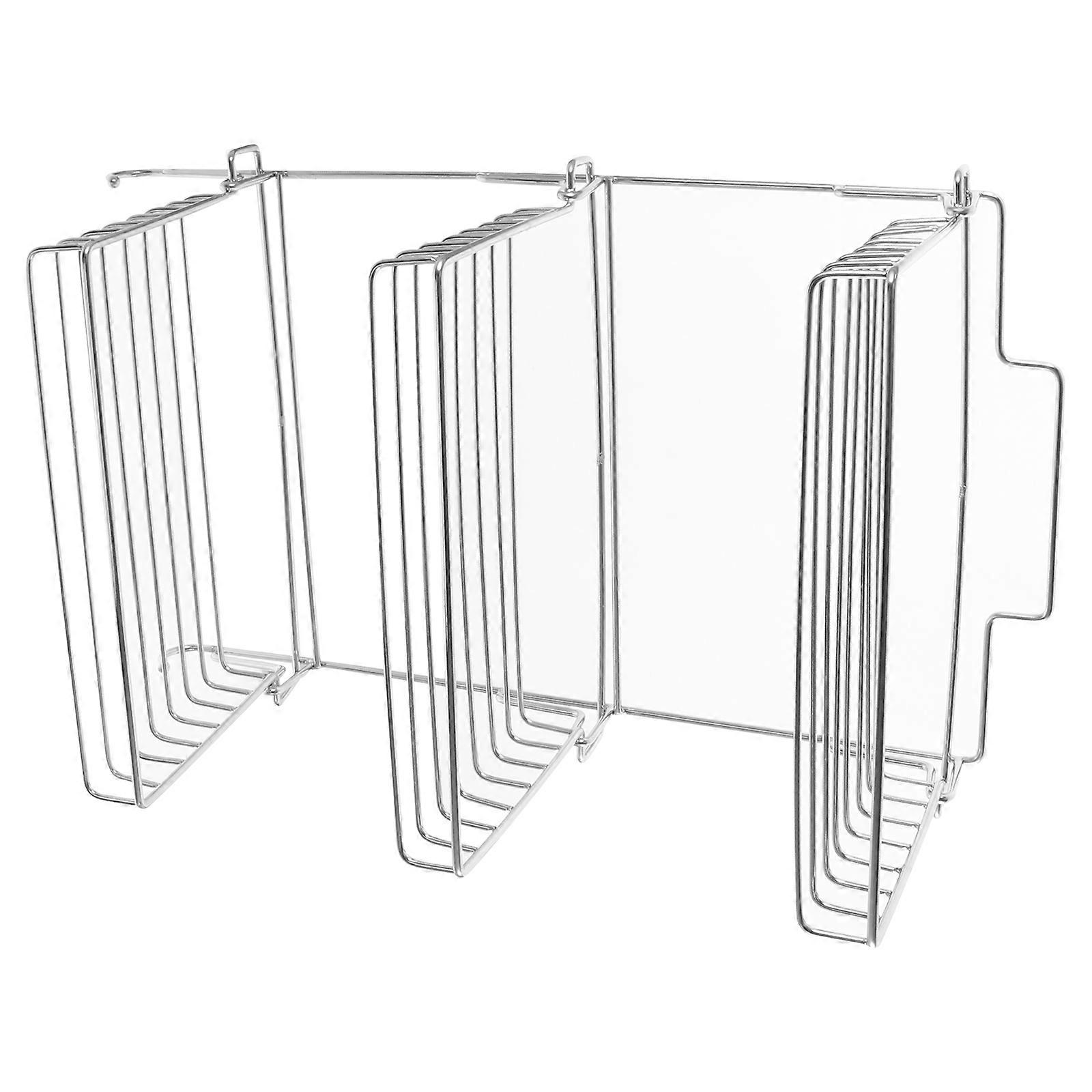 Folding Stainless Steel Wall Mounted Storage Rack for Bathroom & Kitchen – Quick Drainage Shampoo Shelf, No Drill Adhesive Design, Space Saving Home