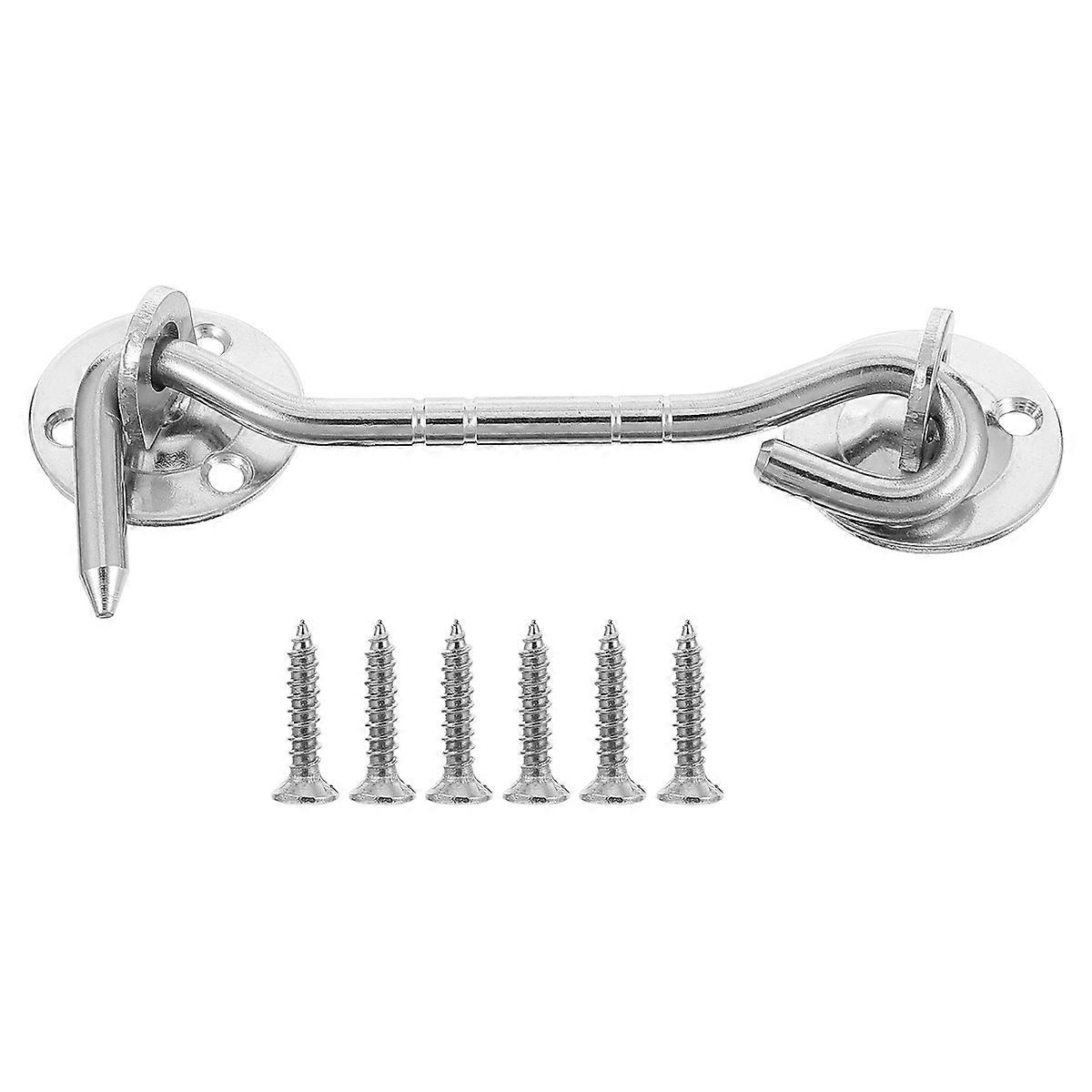 Old-Fashioned Window Hook 2Pcs Silver Stainless Steel Hook for Window Easy Installation Feature