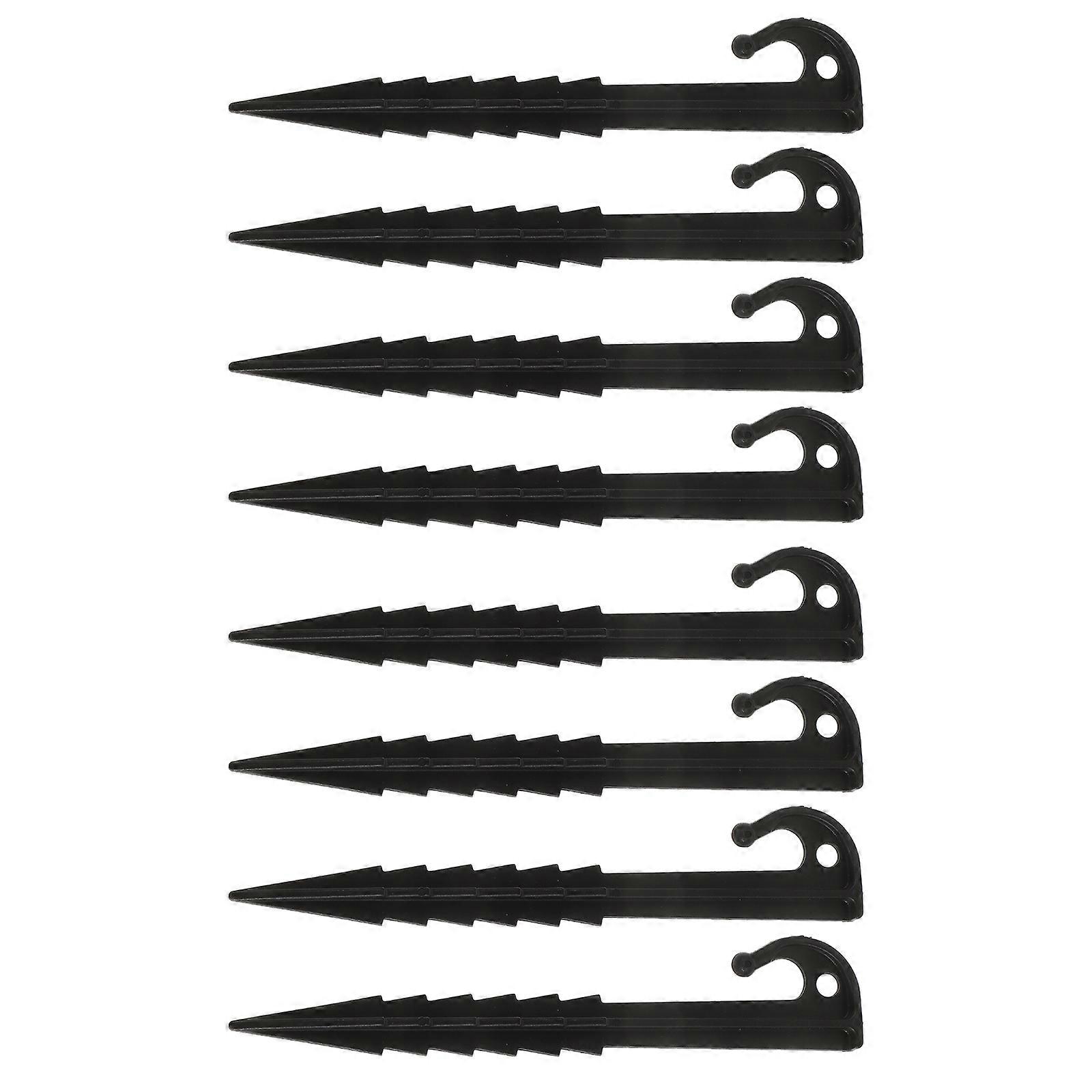 Tent Fixing Ground Stakes Serrated Shape For Outdoor Adventurers Ground Hooks 10Pcs