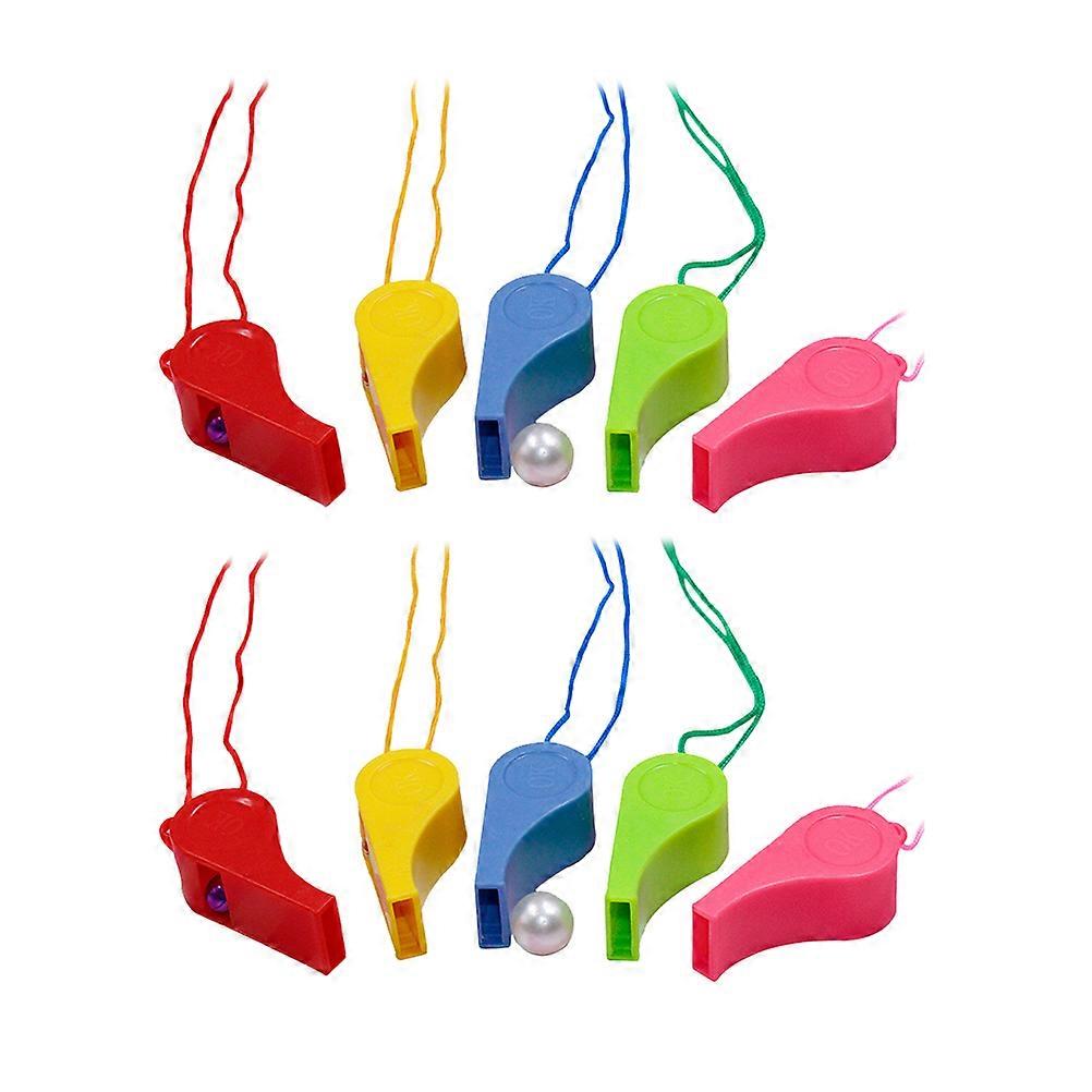Colorful Plastic Whistle for Sports Toy with Assorted Color and 60pcs in Pack