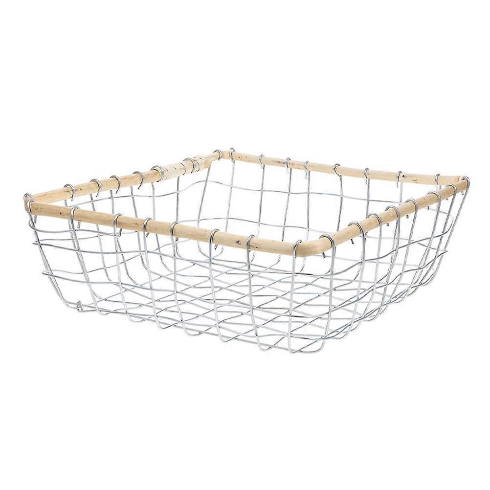 Stylish Wire Fruit Basket with Iron Frame, Ample Storage for Fruits, Snacks and Miscellaneous Items, Suitable for Kitchen, Living Room or Bedroom